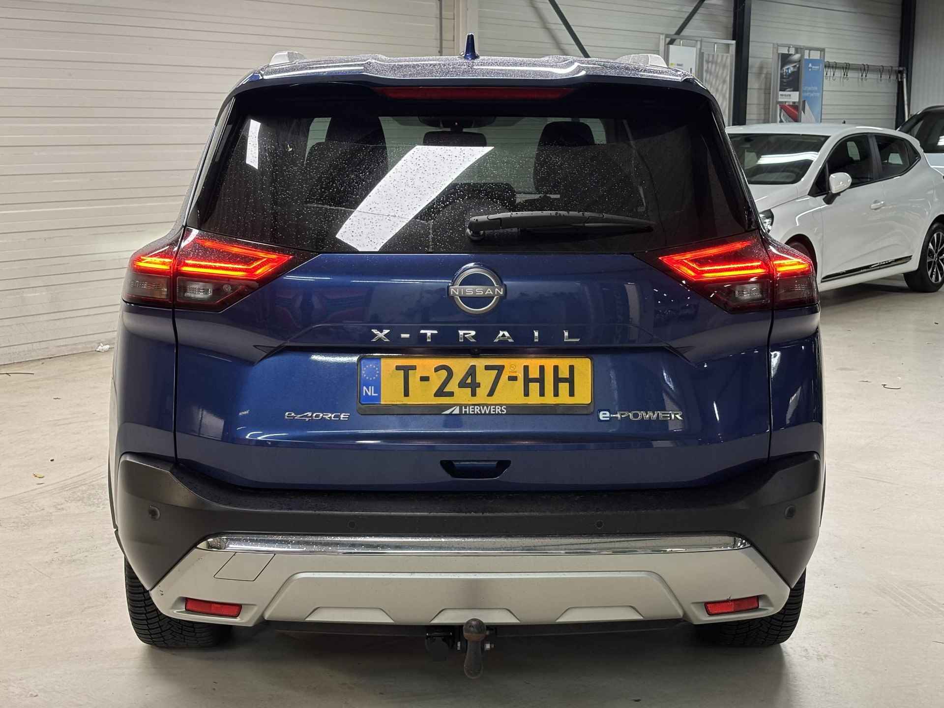 Nissan X-Trail 1.5 e-4orce Tekna 4WD 7p. AUTOMAAT / Trekhaak / Voorstoelen, stuurwiel en voorruit verwarmd / Rondomzicht camera / Parkeersensoren voor + achter / Navigatiesysteem full map / Lichtmetalen velgen 19" / Automatische airco / Apple Car Play & Android Auto / Metaalkleur - 12/41