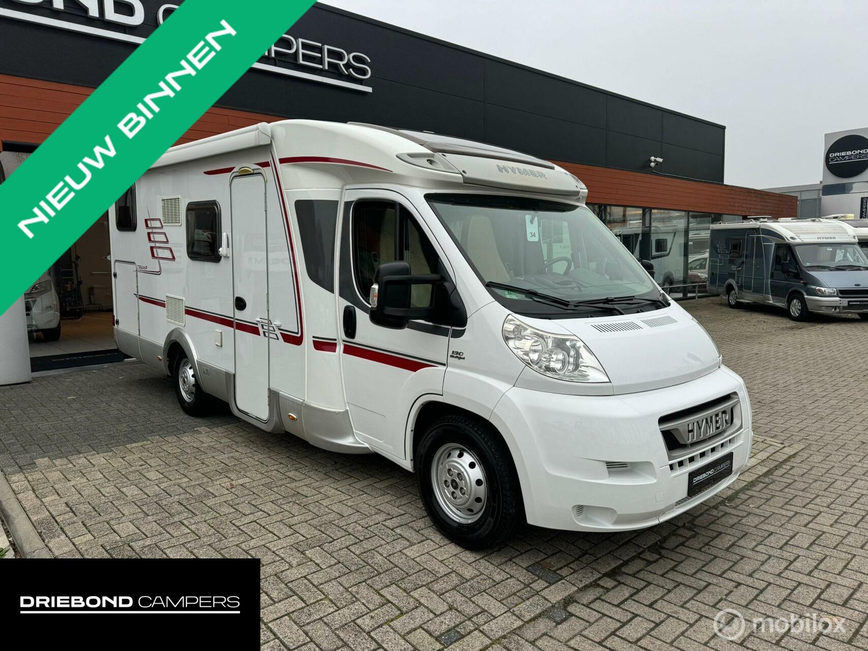 Hymer T 674 CL Enkele Bedden Zonnepaneel Luifel Fietsenrek Grote Garage