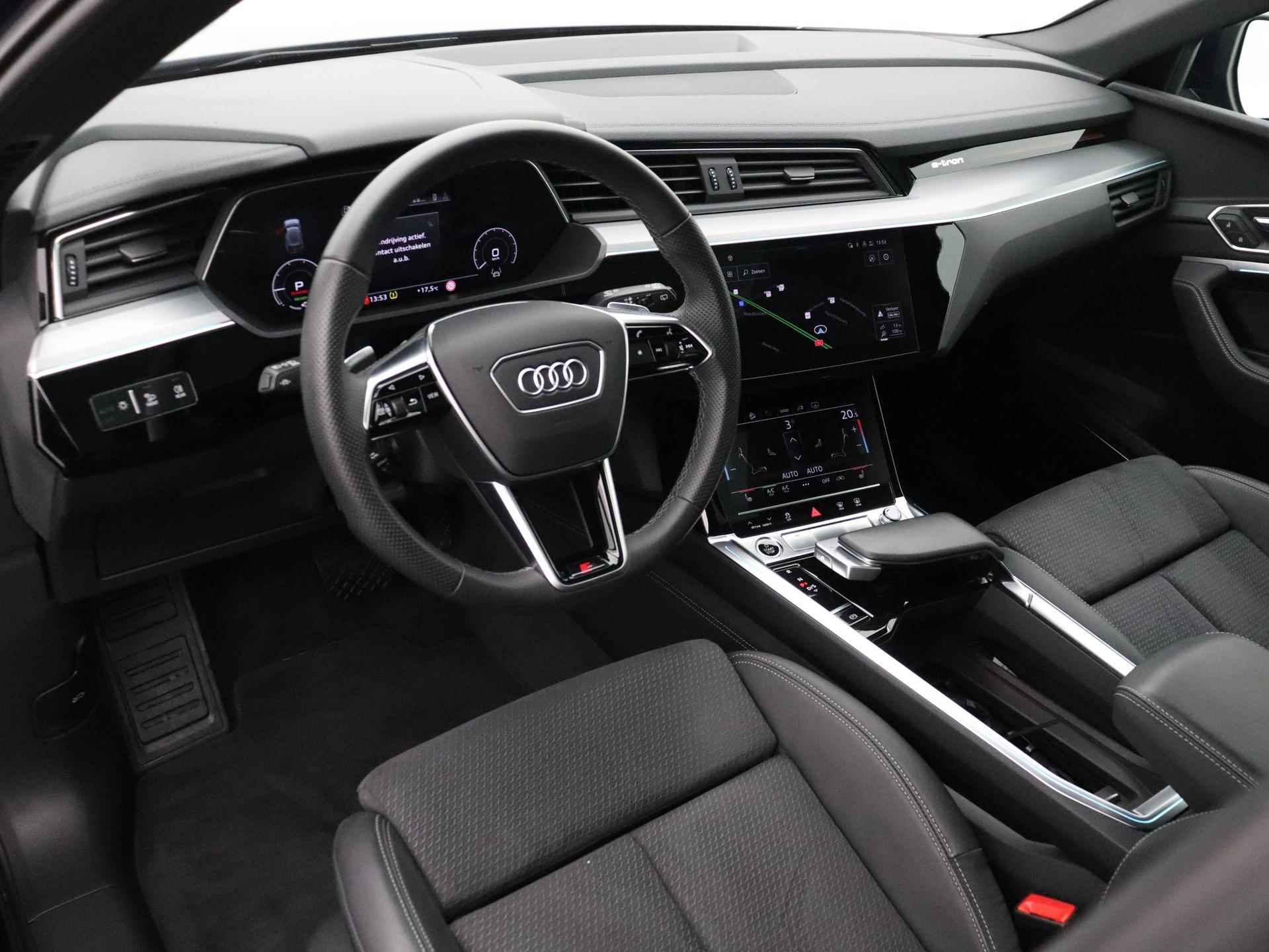 Audi e-tron 55 quattro S edition | Pano.dak | Navigatie | 21''| ACC | B&O | Optiekpakket + | Leder/Alcantara | Stoelverwarming | Luchtvering | LED | - 3/17