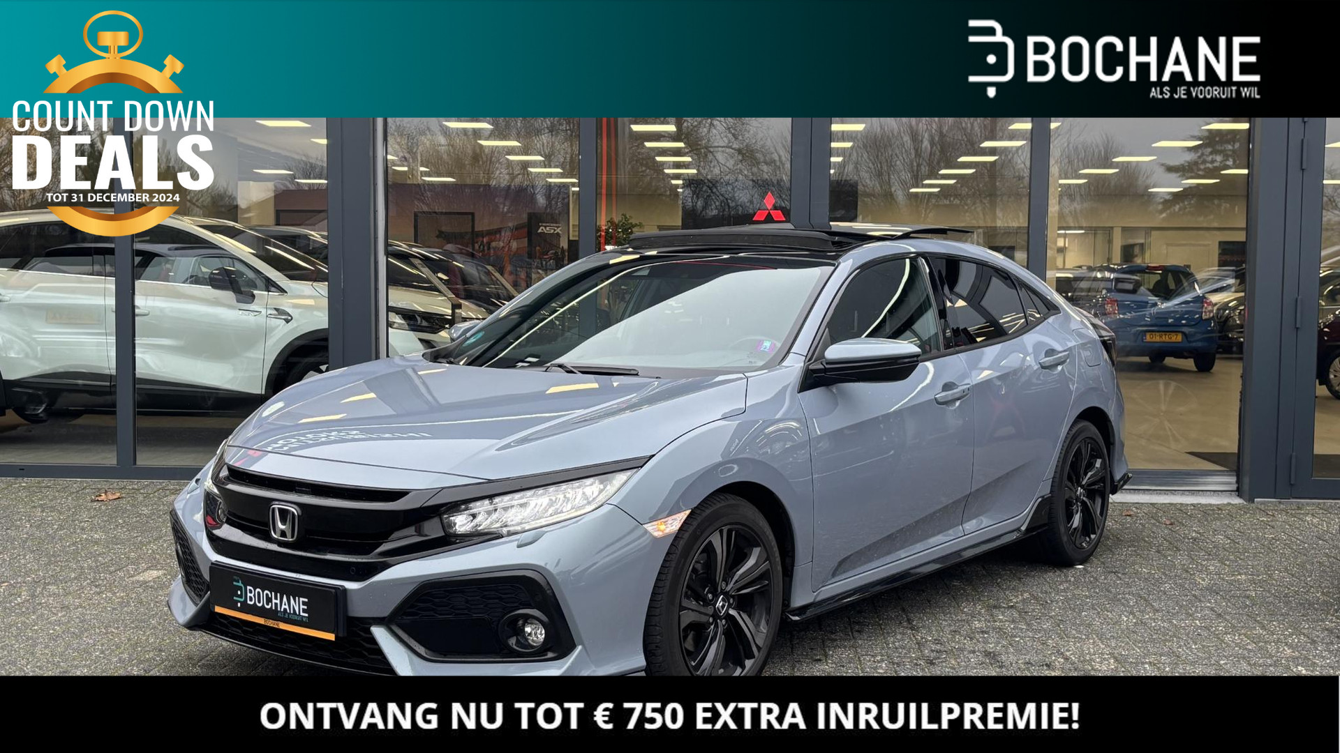 Honda Civic 1.5 i-VTEC Sport Plus Automaat | Panoramadak | Adaptive Cruise Control