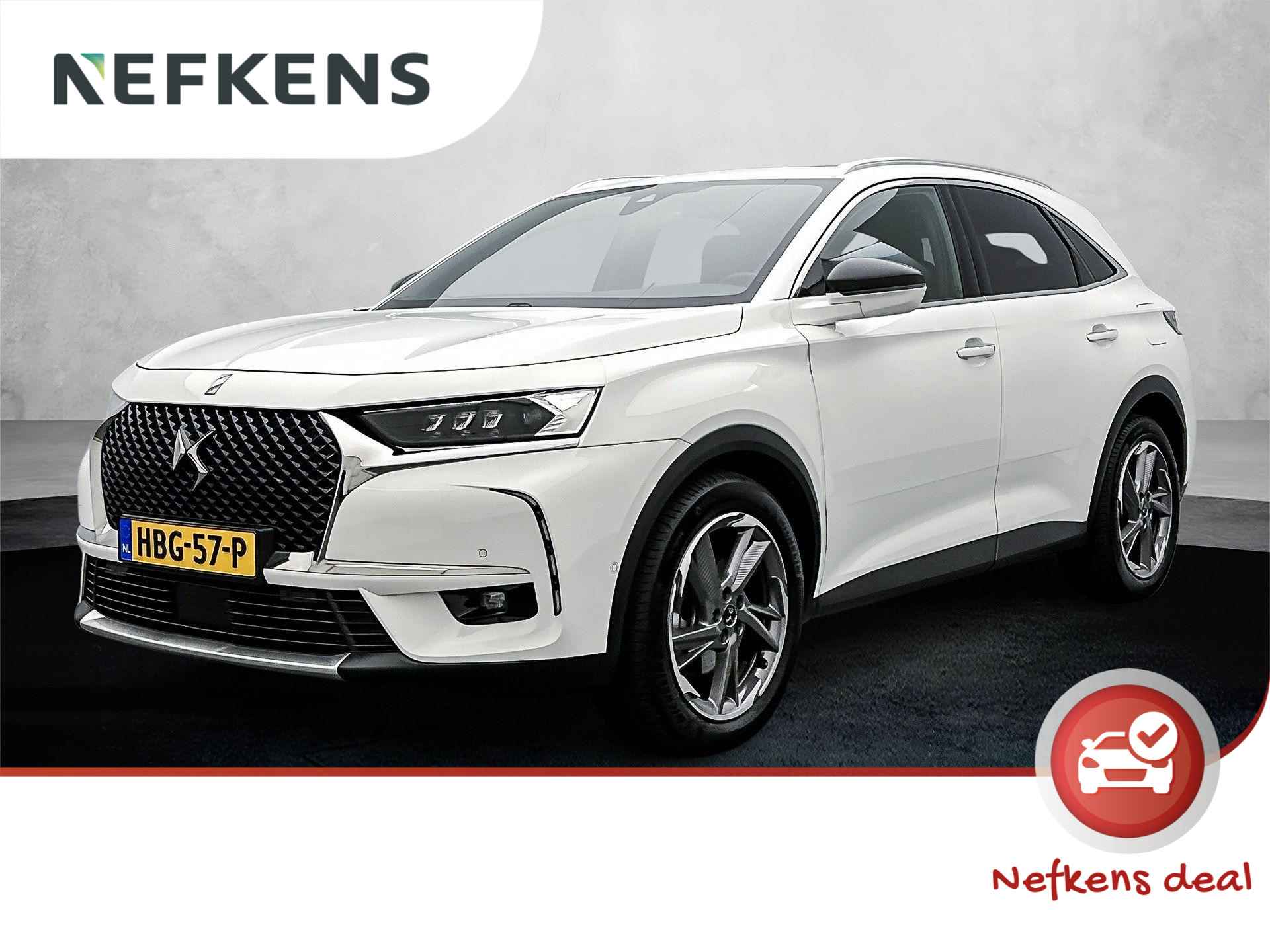 DS 7 SUV E-Tense Rivoli 225 pk Automaat | Navigatie | Elektrisch Glazen Panoramadak | Achteruitrijcamera | Lederen Bekleding | Voorstoelen Verwarmd | Full-LED Koplampen | Elektrische Achterklep met Sensor | Keyless Entry/Start | Adaptieve Cruise Control | 19" Lichtmetalen Velgen | Apple Carplay/Android Auto |