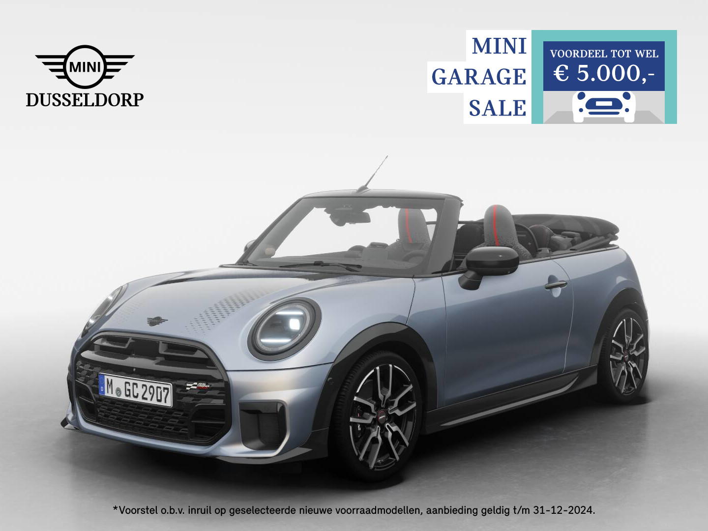 MINI Cooper Cabrio C John Cooper Works Pakket XL PRIVATE LEASE EUR 847,- (48 mnd/10.000 km)