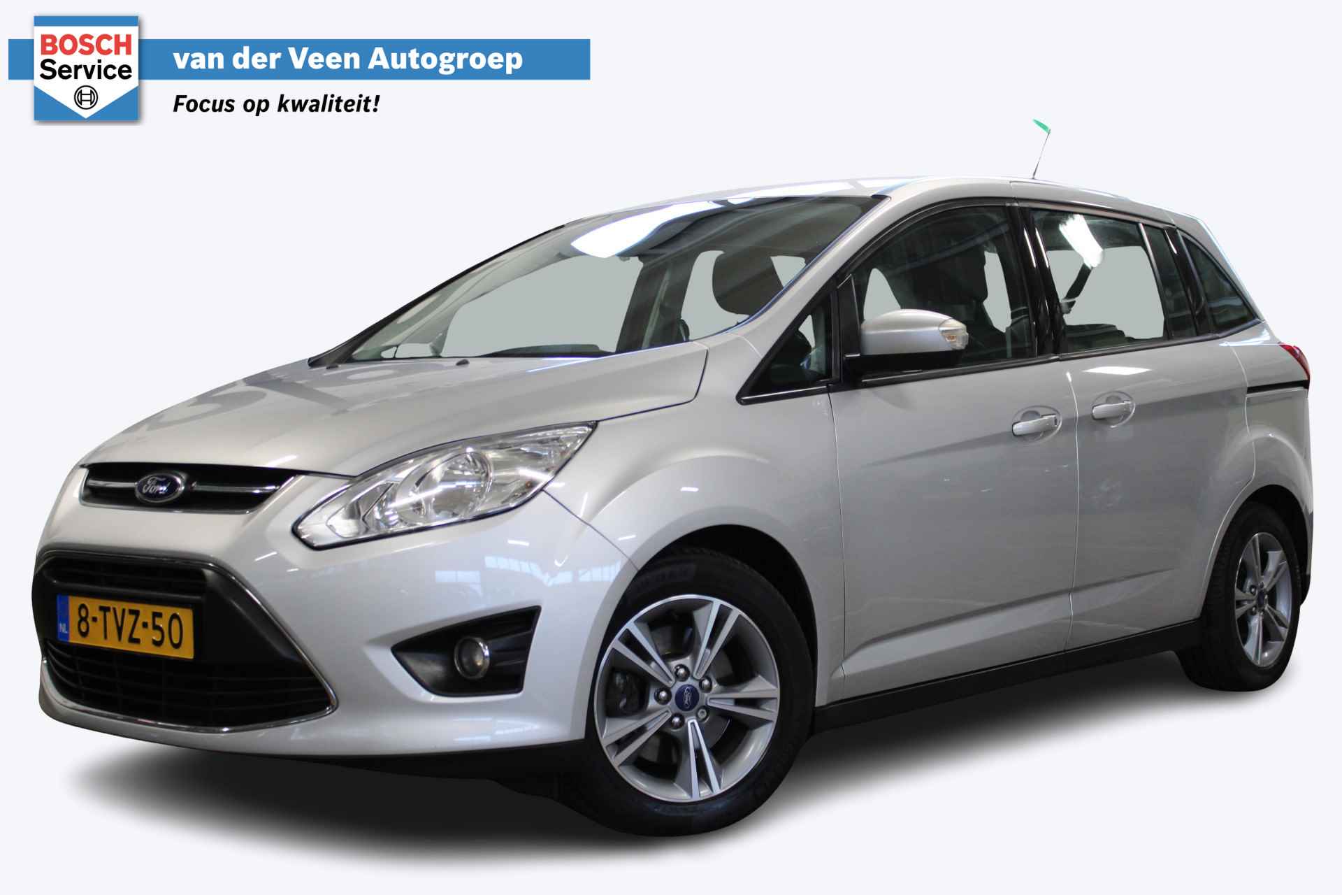 Ford Grand C-Max 1.0 Edition | Nieuwe APK ! | | Trekhaak | Navigatie | Cruise control | Airco | Bluetooth | Radio CD | Isofix | Spraakbediening | Parkeersensoren | 16" velgen | - 1/31