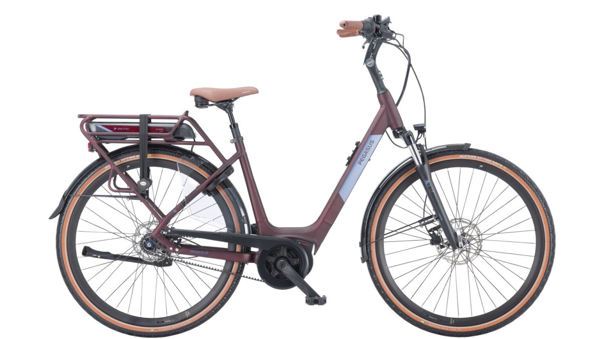 PEGASUS Siena E7F Belt NL 400Wh Lage instap Dark Red Matt 28" 55cm 2023