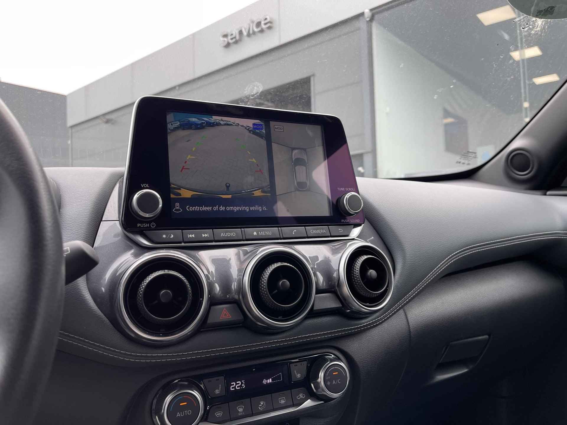 Nissan Juke 1.0 DIG-T Tekna | Apple Carplay/Android Auto | Stoelverwarming | Adapt. Cruise Control | 360° Camera | Voorruit Verwarmd | Rijklaarprijs! - 17/28