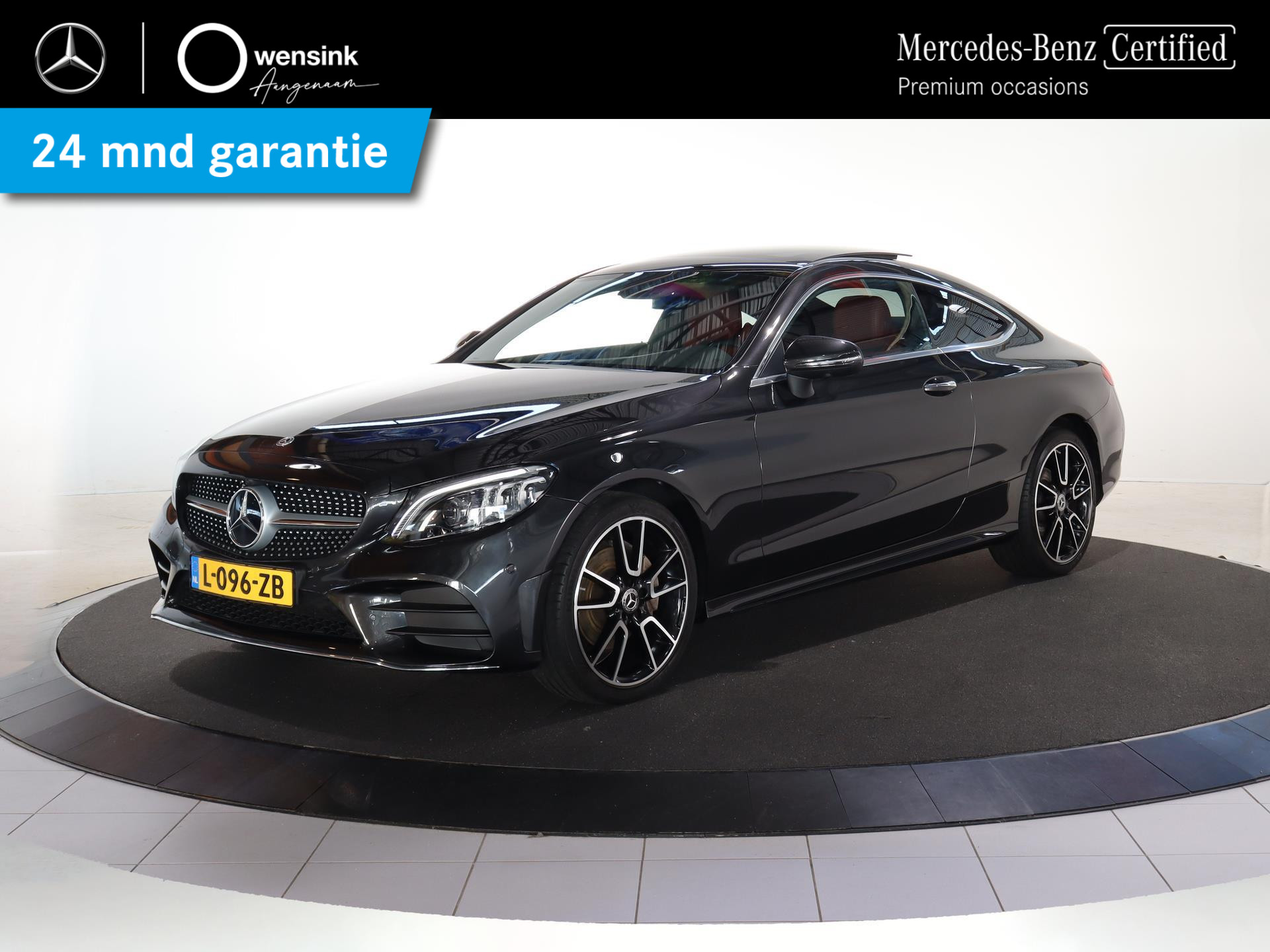 Mercedes-Benz C-klasse Coupé 180 Premium Plus AMG | Panoramadak | Keyless Go | Multibeam Led | Digitaal dashboard | 19'' velgen | Leder | Burmester Sound bij viaBOVAG.nl