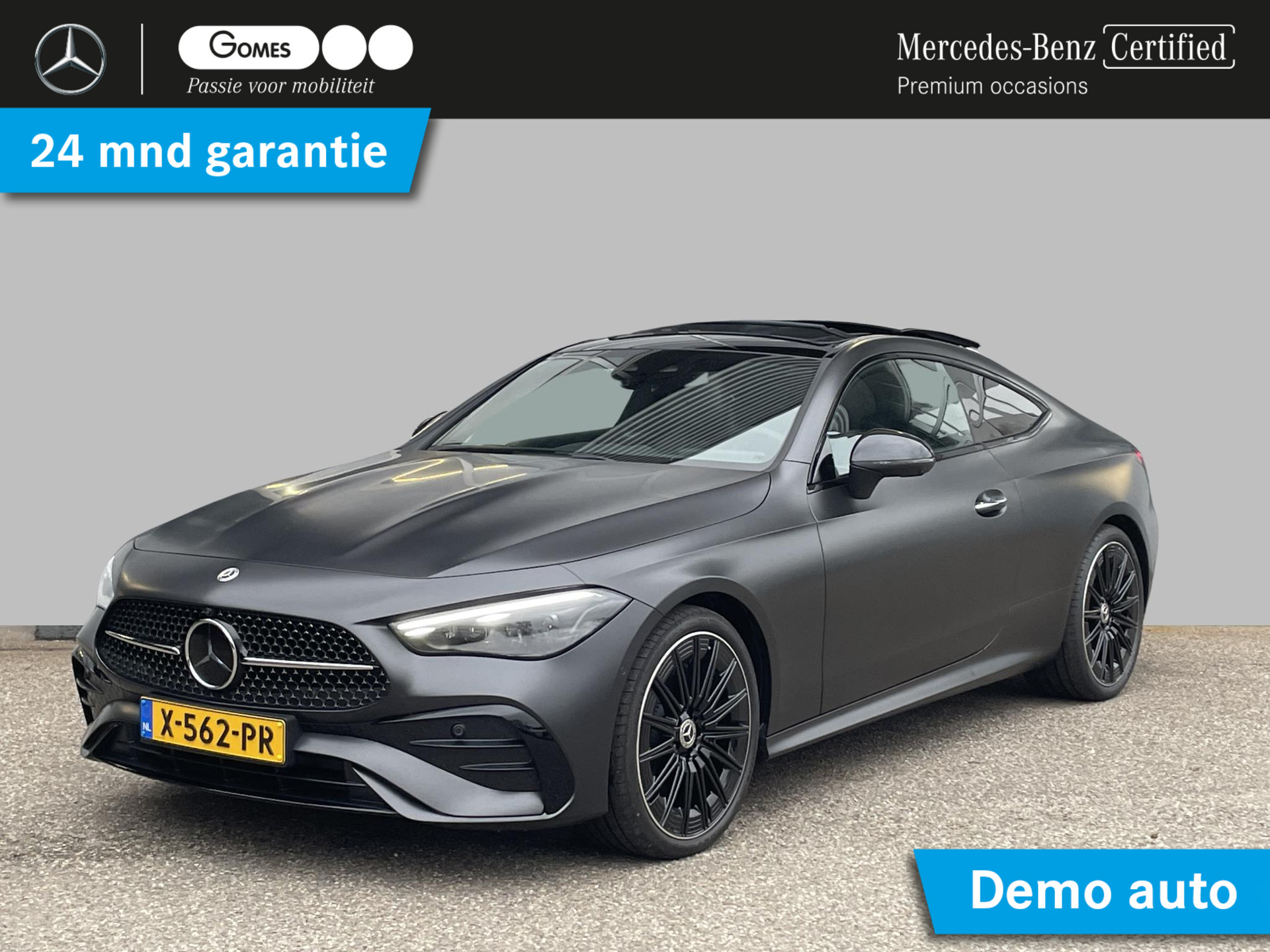 Mercedes-Benz CLE Coupé 200 AMG Line | Premium | Nightpakket | Panoramadak | 360° Camera | Sfeerverlichting | Burmester | Memorystoelen Verwarmd | Rijassistentiepakket Plus | Apple & Android Carplay bij viaBOVAG.nl