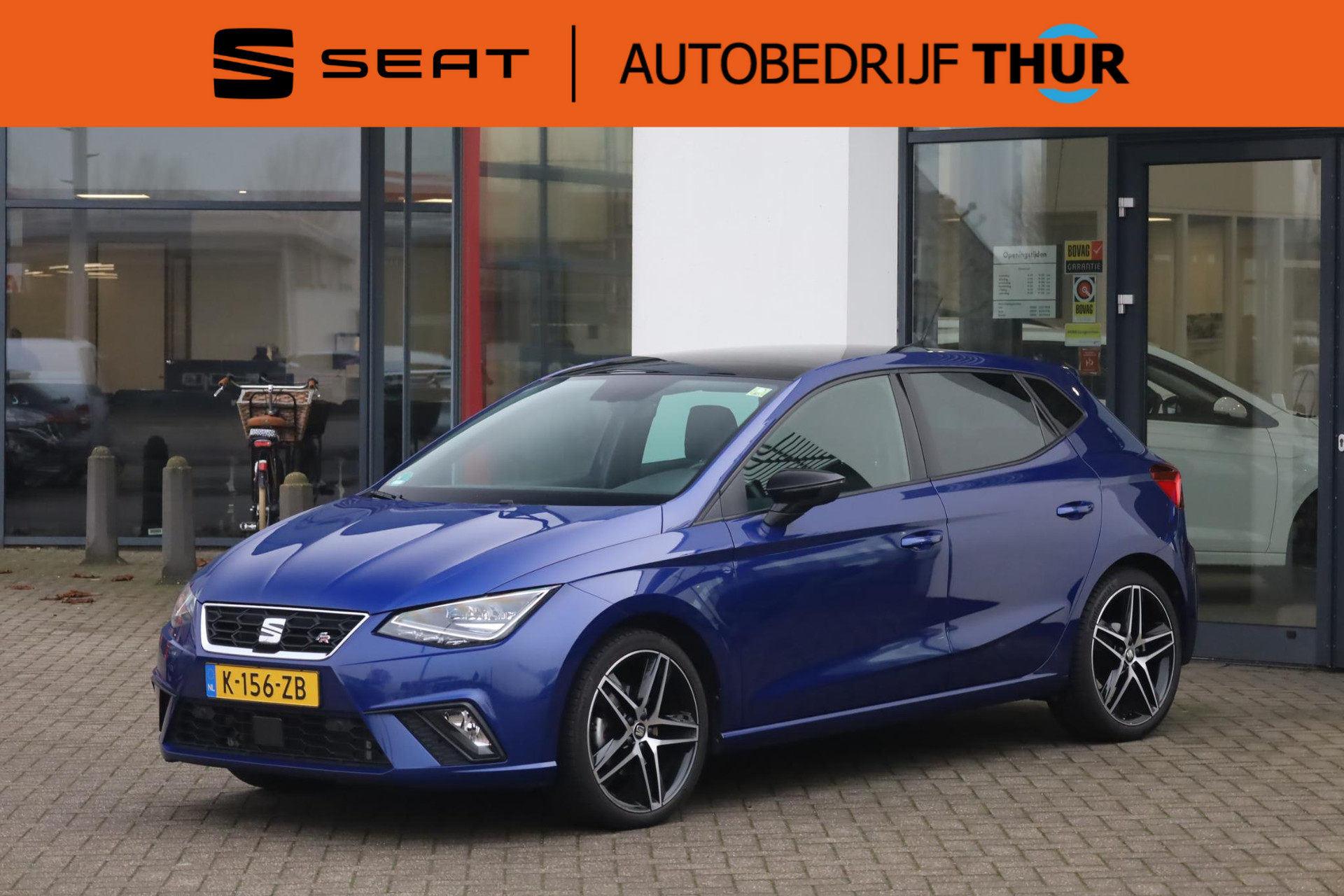 SEAT Ibiza 1.5 TSI FR Business Intense Plus 150PK / 110kW DSG, NL auto nieuw door ons geleverd en onderhouden, 1e eigenaar, panoramadak, 18" 'Performance' LMV, Full LED-verlichting, leder / alcantara stoelbekleding, winterpakket, voorstoelen verwarmbaar, adaptieve cruise control (acc), keyless start & entry, Apple Carplay / Android Auto, navigatie, draadloos telefoon lader, elektrisch verstel-, verwarm- en inklapbare buitenspiegels, privacy glas, volledig digitaal instrumentenpaneel (digital cockpit)