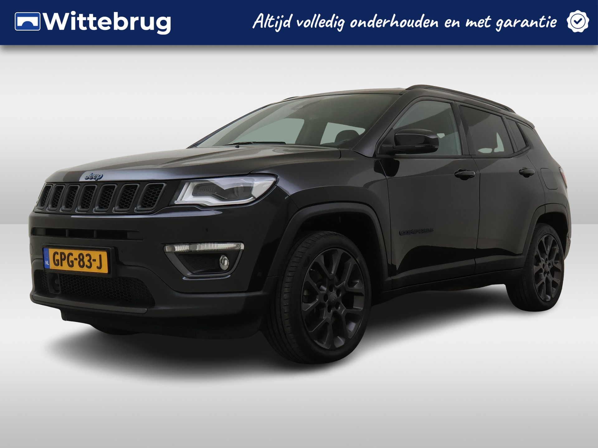 Jeep Compass 4xe 240 Plug-in Hybrid 4WD Electric S | Trekhaak | Leder | Black Edition | STOERE UITVOERING!