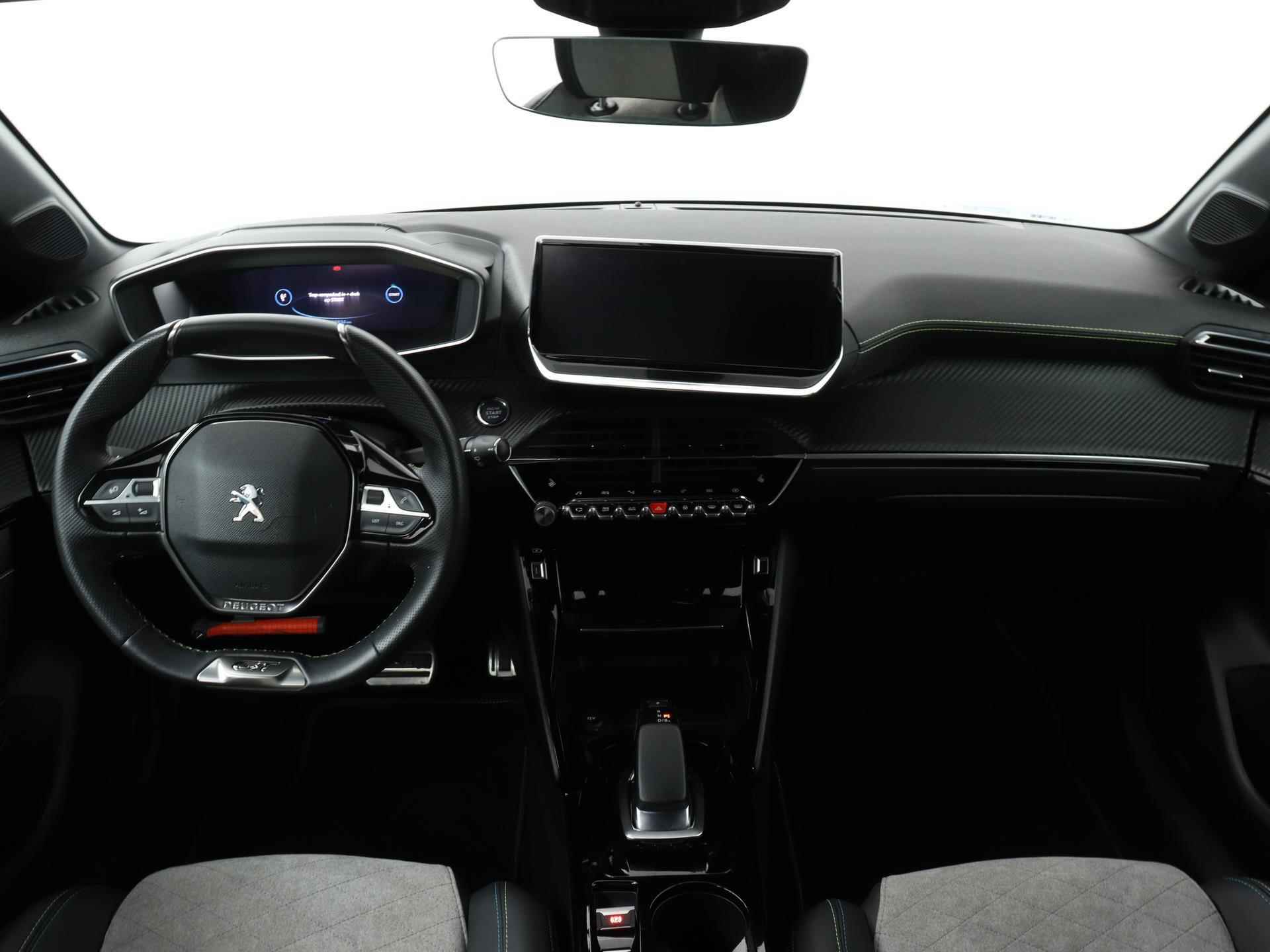 Peugeot e-208 GT 50 kWh 136pk Automaat | Navigatie | 3-fase laden | Panoramadak | Achteruitrijcamera | Stoelverwarming | Full Led koplampen | Leder/Alcantara | Keyless | Climate Control | Adaptieve Cruise Control | Parkeersensoren v+a | 3D Cockpit | Apple Carplay / Android Auto | Dodehoeksensor | 17" lichtmetalen velgen | - 12/41