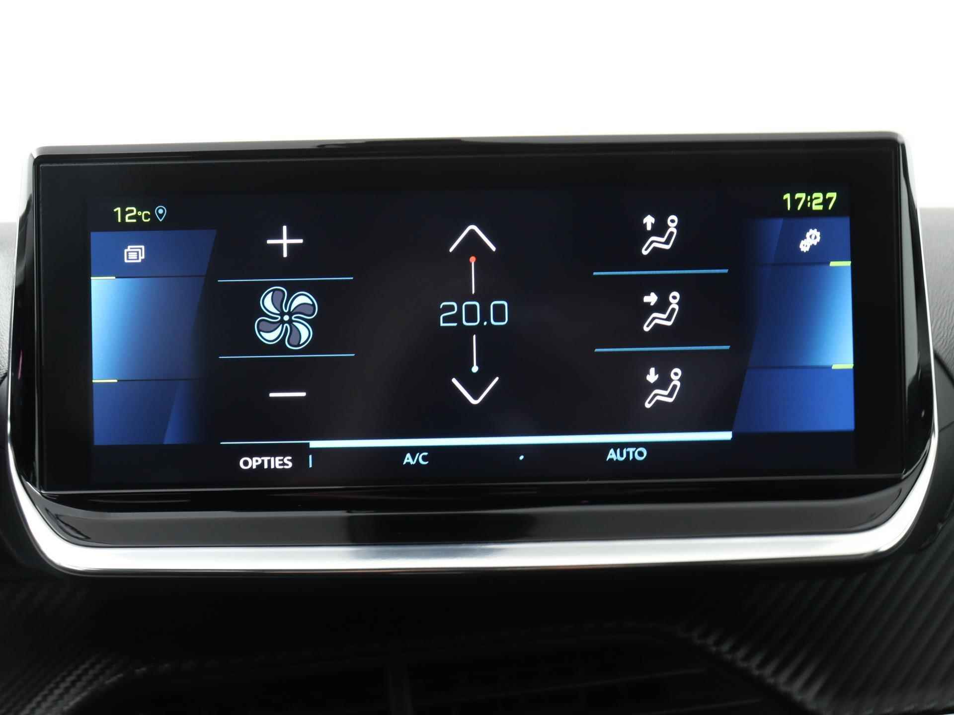 Peugeot e-208 GT 50 kWh 136pk Automaat | Navigatie | 3-fase laden | Panoramadak | Achteruitrijcamera | Stoelverwarming | Full Led koplampen | Leder/Alcantara | Keyless | Climate Control | Adaptieve Cruise Control | 3D Cockpit | Apple Carplay | Dodehoeksensor | 17" lichtmetalen velgen | - 24/41