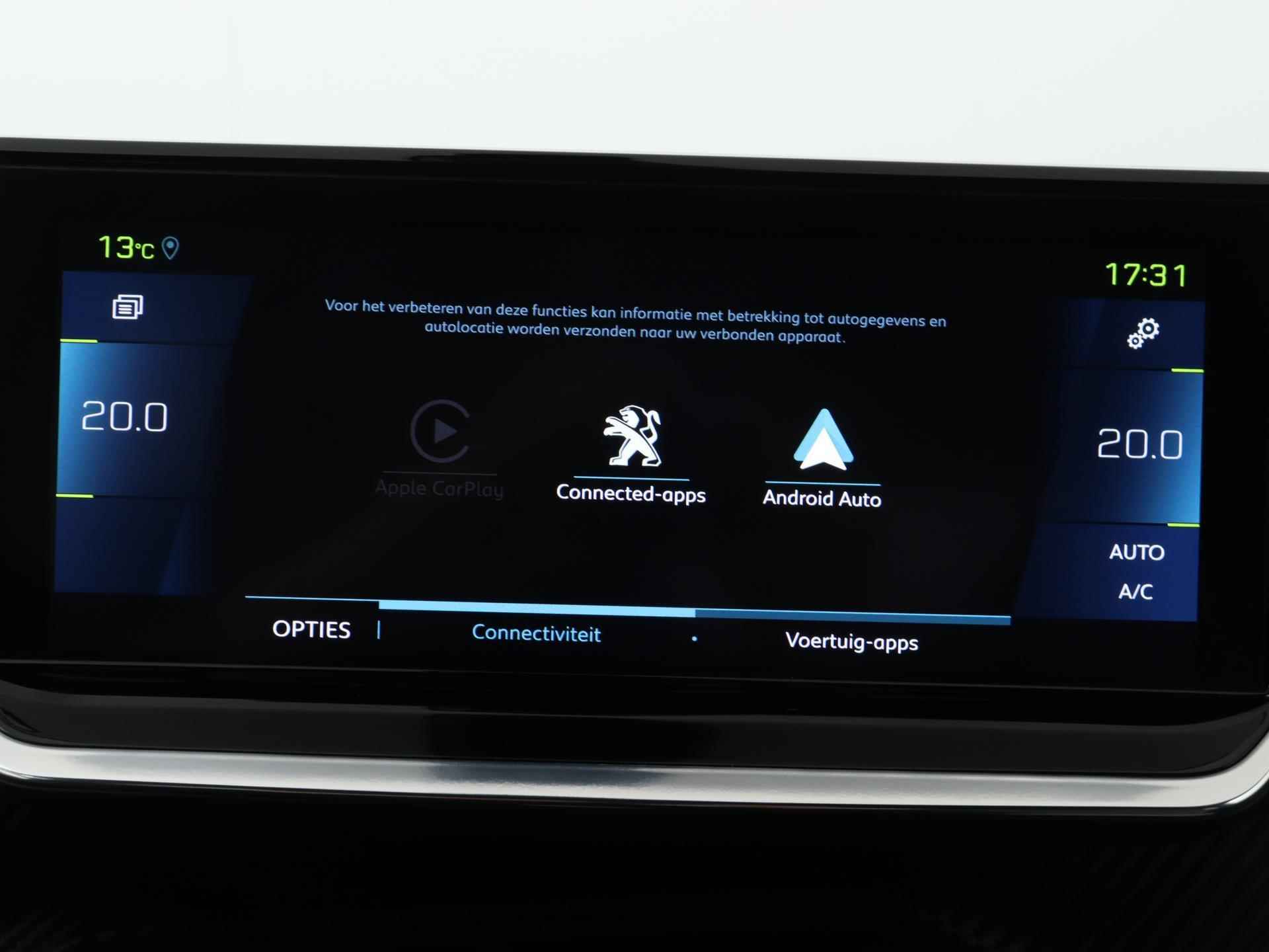 Peugeot e-208 GT 50 kWh 136pk Automaat | Navigatie | 3-fase laden | Panoramadak | Achteruitrijcamera | Stoelverwarming | Full Led koplampen | Leder/Alcantara | Keyless | Climate Control | Adaptieve Cruise Control | Parkeersensoren v+a | 3D Cockpit | Apple Carplay / Android Auto | Dodehoeksensor | 17" lichtmetalen velgen | - 25/41