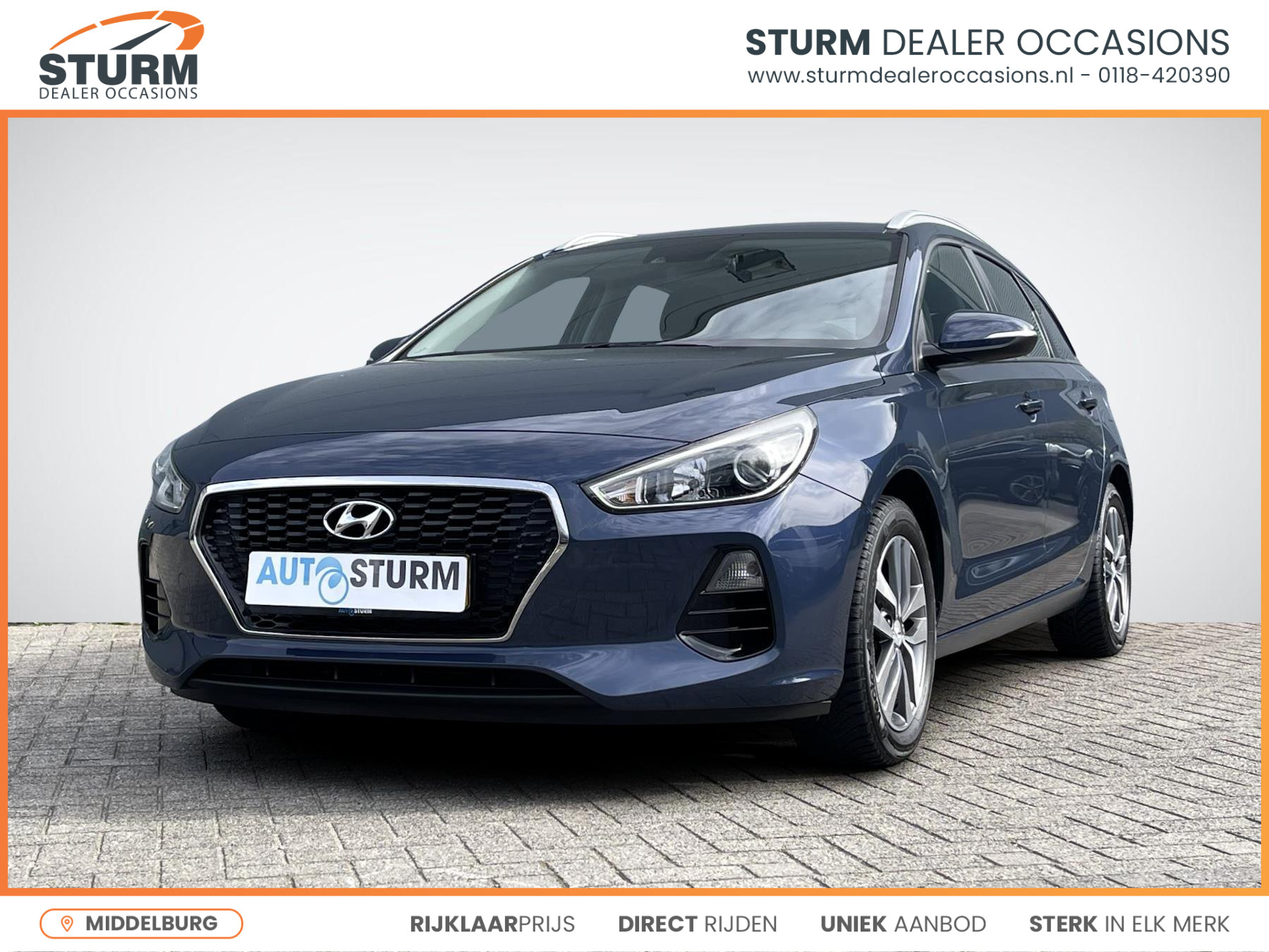 Hyundai i30 Wagon 1.0 T-GDI i-Motion | Airconditioning | LM Velgen | Cruise Control | Park. Sensor | Radio-MP3 Speler | Rijklaarprijs!