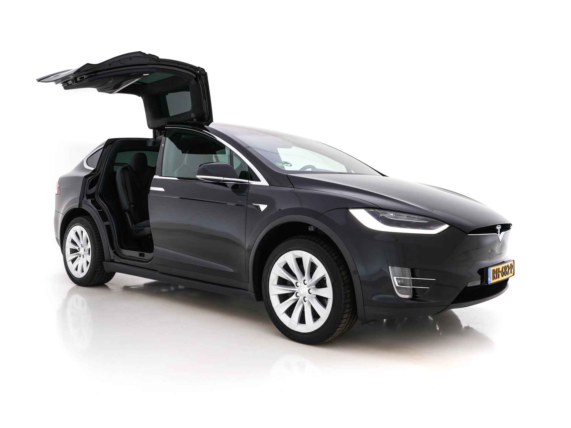 Tesla Model X 100D 7-Pers. [ 3-Fase ] (INCL-BTW) *PANO-SCREEN | NAPPA-VOLLEDER | AUTO-PILOT | AIR-SUSPENSION | FULL-LED | KEYLESS | DAB | SURROUND-VIEW | LANE-ASSIST | VIRTUAL-COCKPIT | SPORT-SEATS | 20"AL - 30/40