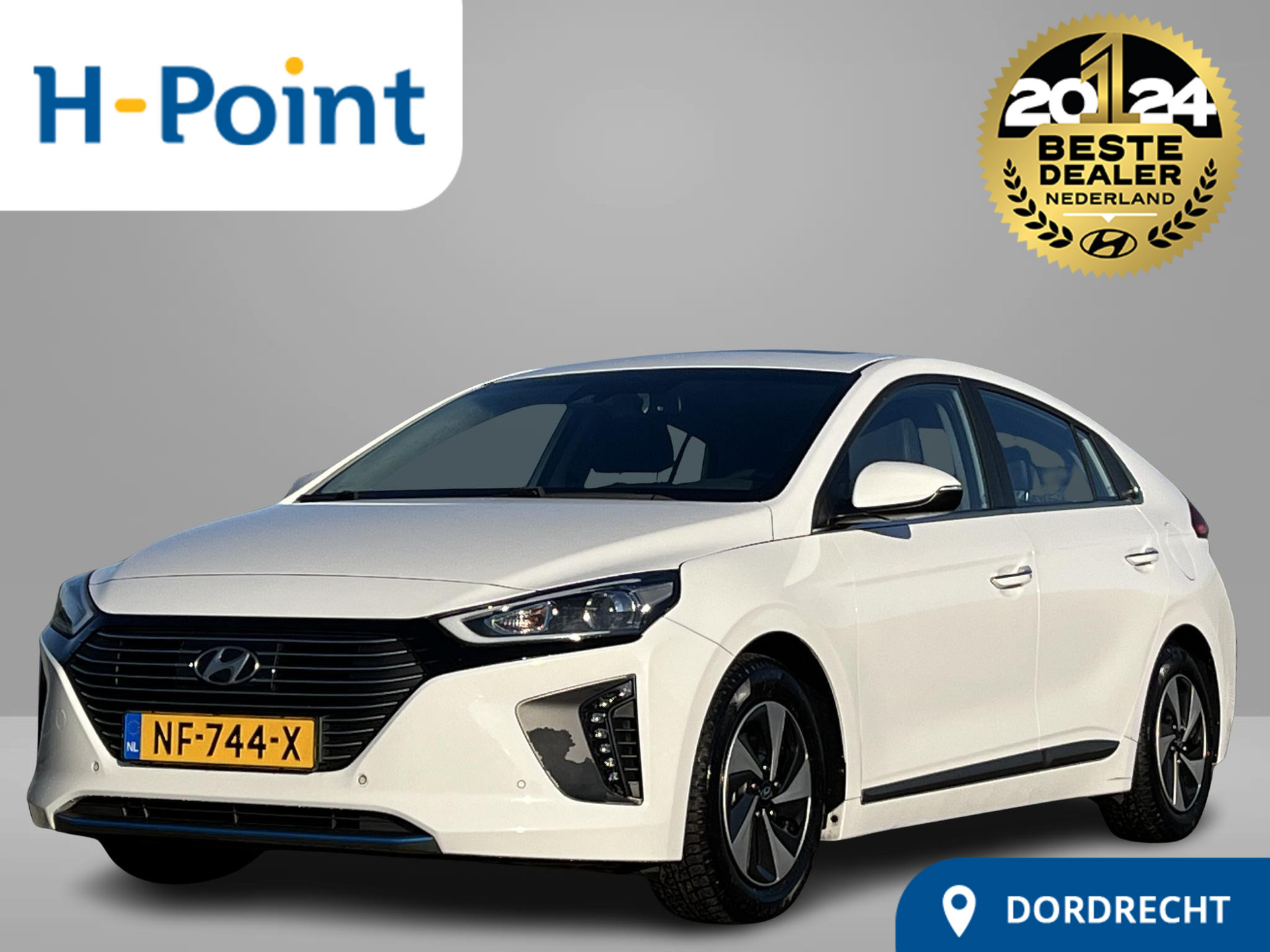 Hyundai IONIQ 1.6 GDi 140 PK Premium | Schuifkanteldak |Full HYbride | Geïntegreerde navigatiesysteem | Lederen bekleding | Adaptieve cruisecontrol |