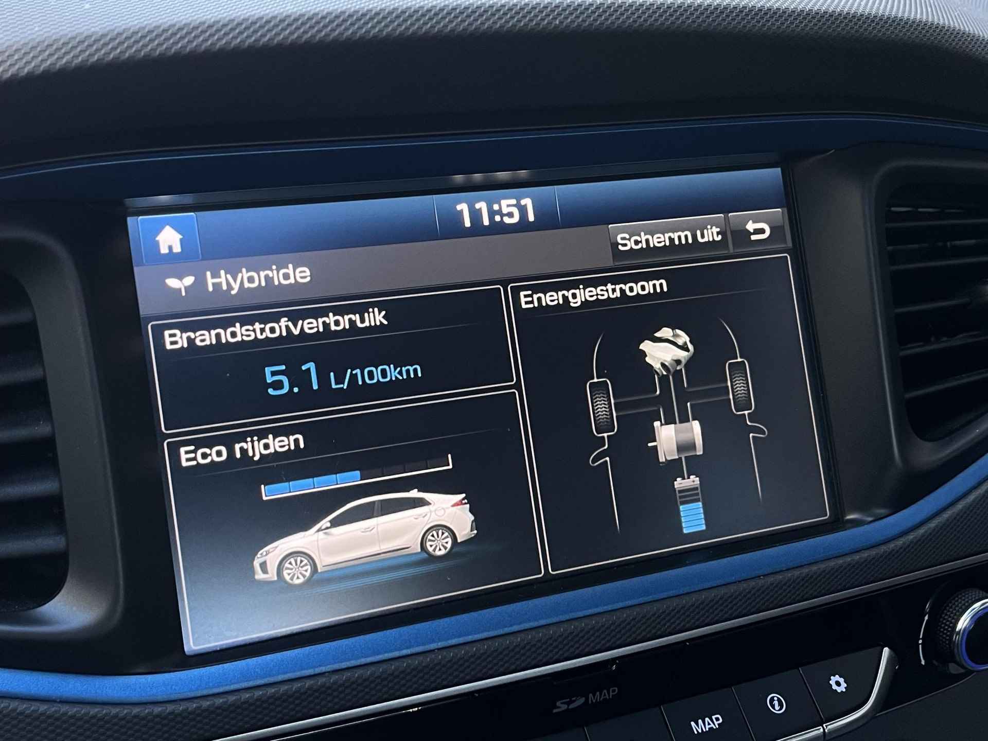 Hyundai IONIQ 1.6 GDi 140 PK Premium | Schuifkanteldak |Full HYbride | Geïntegreerde navigatiesysteem | Lederen bekleding | Adaptieve cruisecontrol | - 45/52