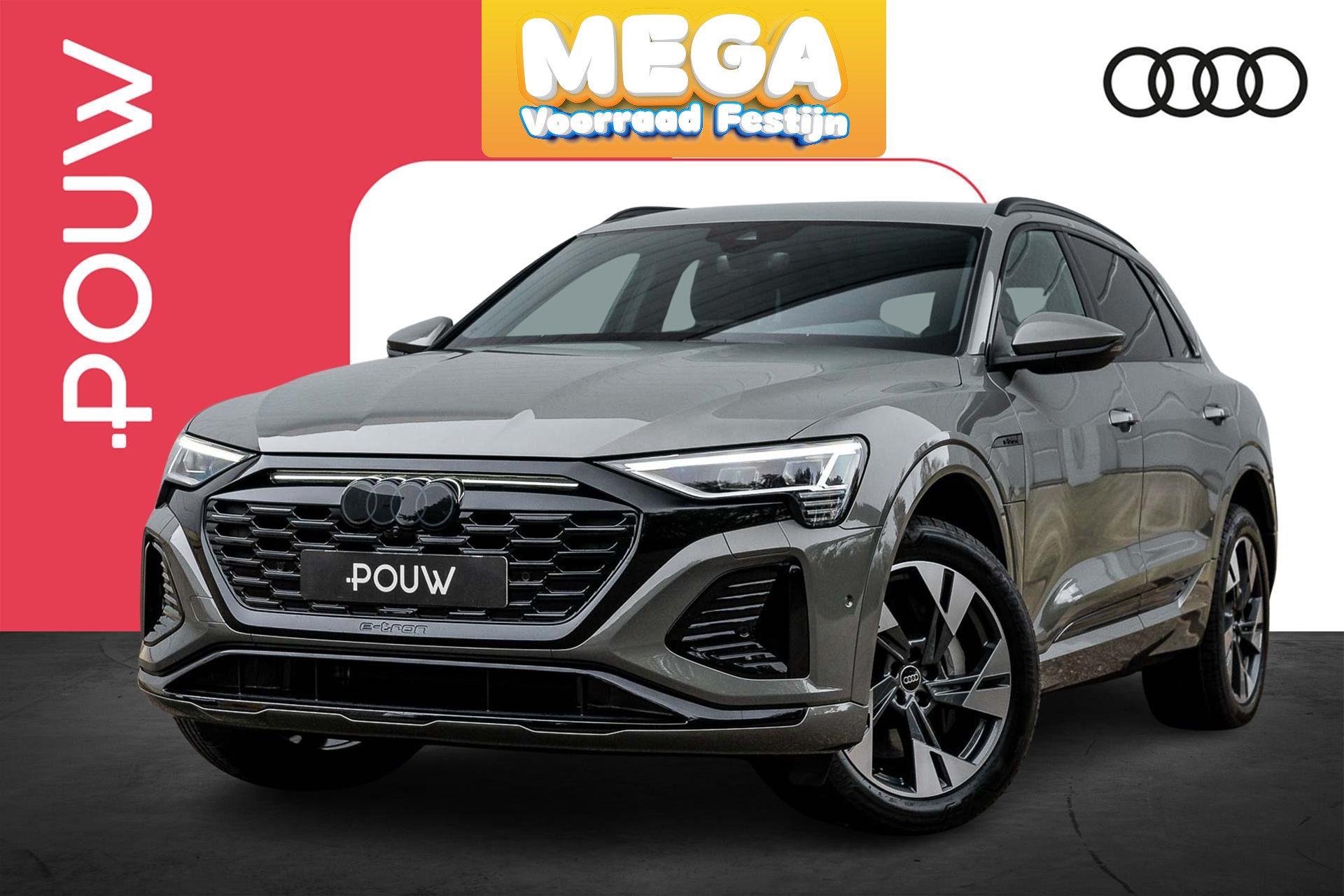 Audi Q8 e-tron 50 quattro 340pk S Edition 95 kWh | 20" Velgen | Zwart Optiek