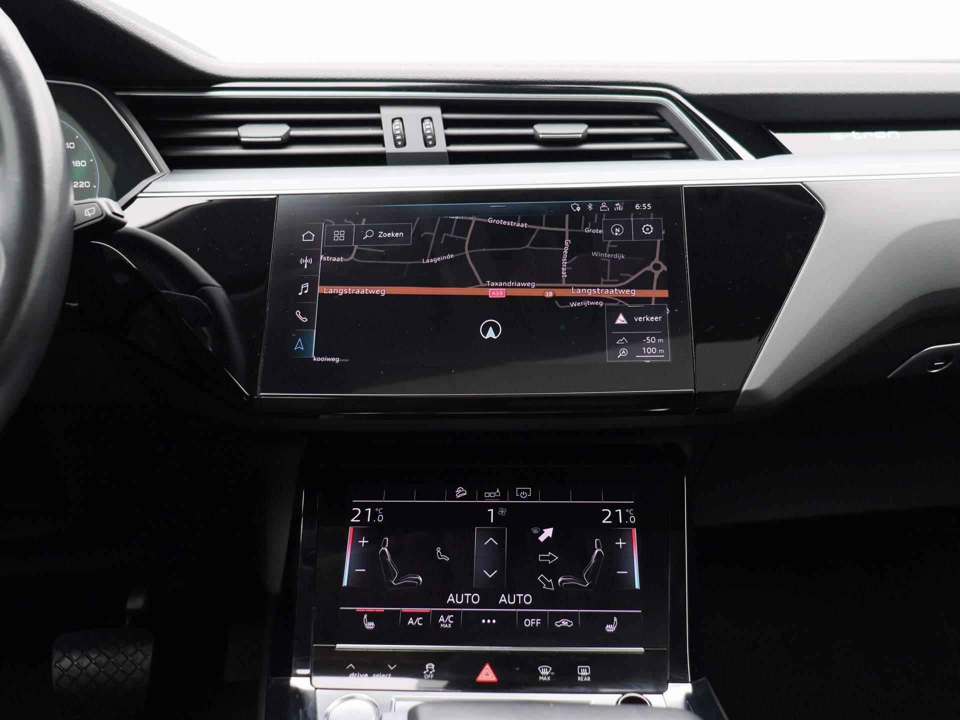 Audi e-tron e-tron 50 quattro Launch edition plus 71 kWh | STOELVERWARMING | CLIMATE CONTROL | NAVIGATIE | PANORAMADAK | LEDEREN BEKLEDING | MEMORY STOELEN | - 9/45