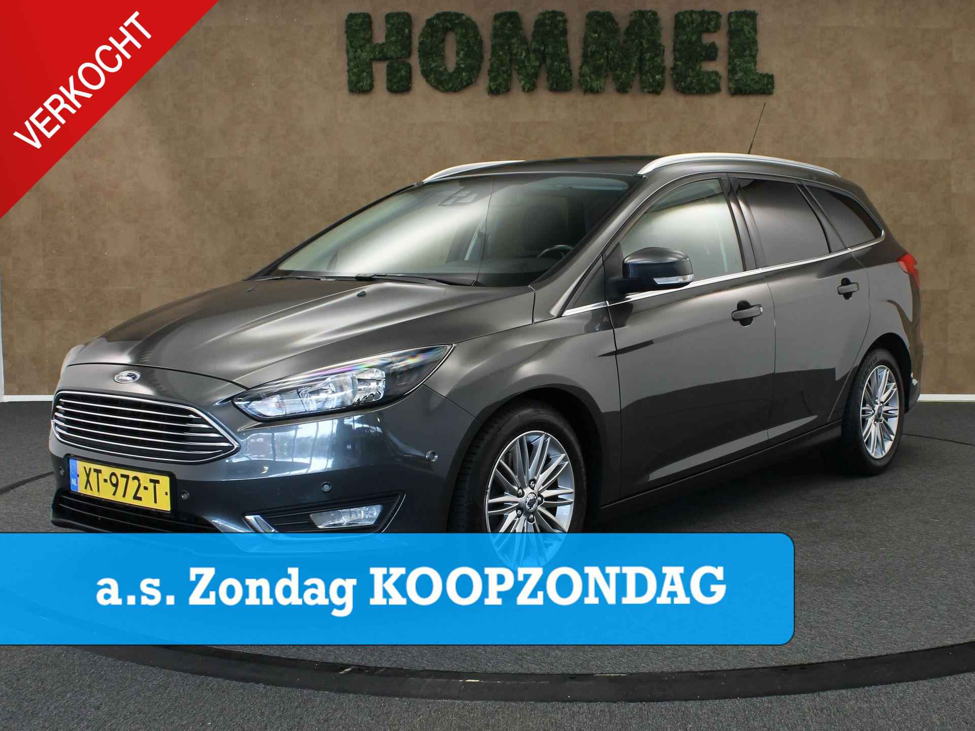 Ford Focus 1.5 Ecoboost Titanium - AFNEEMBARE TREKHAAK (1.500KG GEREMD) - NAVIGATIE - PARKEERSENSOREN VOOR EN ACHTER - STOEL - EN STUURVERWARMING - MULTIMEDIA VOORBEREIDING - CRUISE CONTROL - 1/37