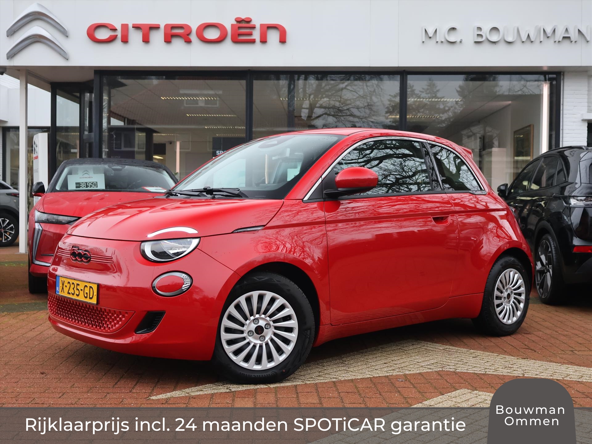 Fiat 500 24kWh 95PK Automaat Red, Rijklaarprijs | Navigatie | Carplay | DAB+ Tuner