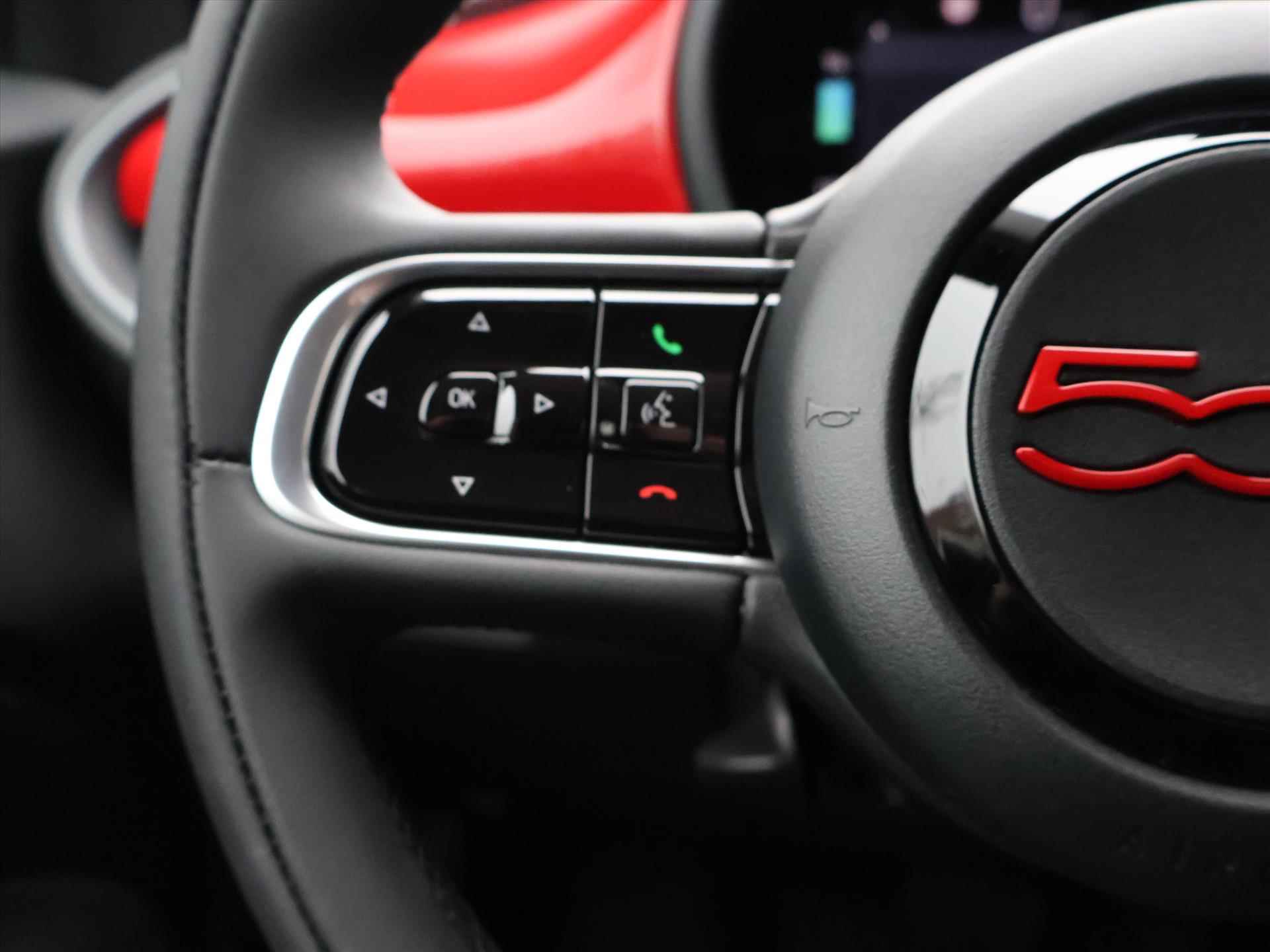 Fiat 500 24kWh 95PK Automaat Red, Rijklaarprijs | Navigatie | Carplay | DAB+ Tuner - 23/65