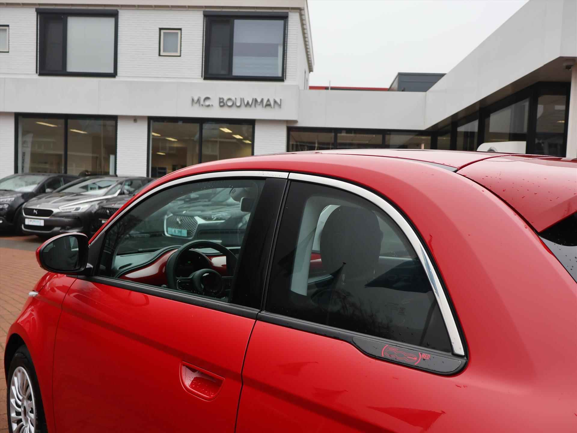 Fiat 500 24kWh 95PK Automaat Red, Rijklaarprijs | Navigatie | Carplay | DAB+ Tuner - 49/65