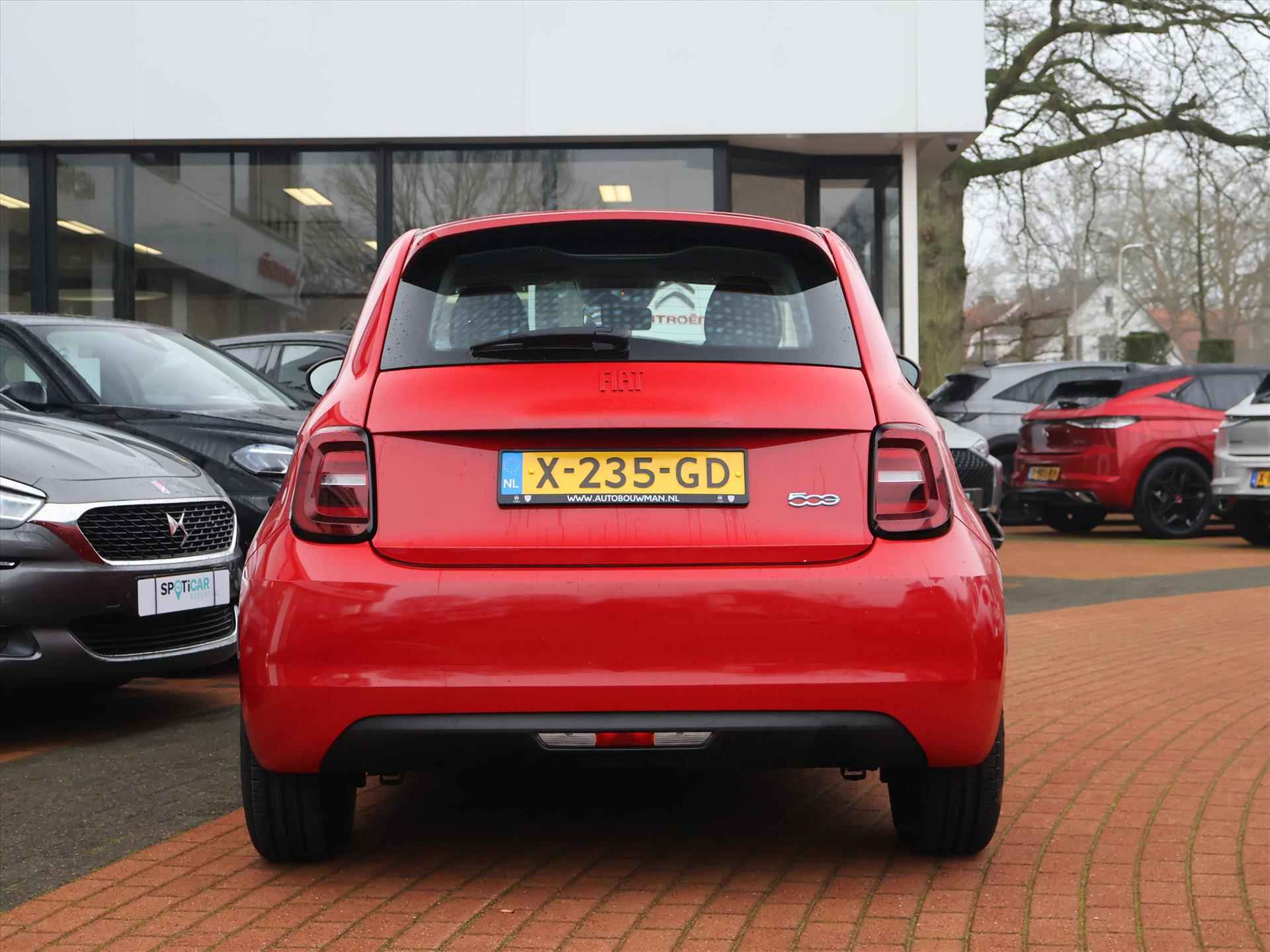 Fiat 500 24kWh 95PK Automaat Red, Rijklaarprijs | Navigatie | Carplay | DAB+ Tuner - 53/65