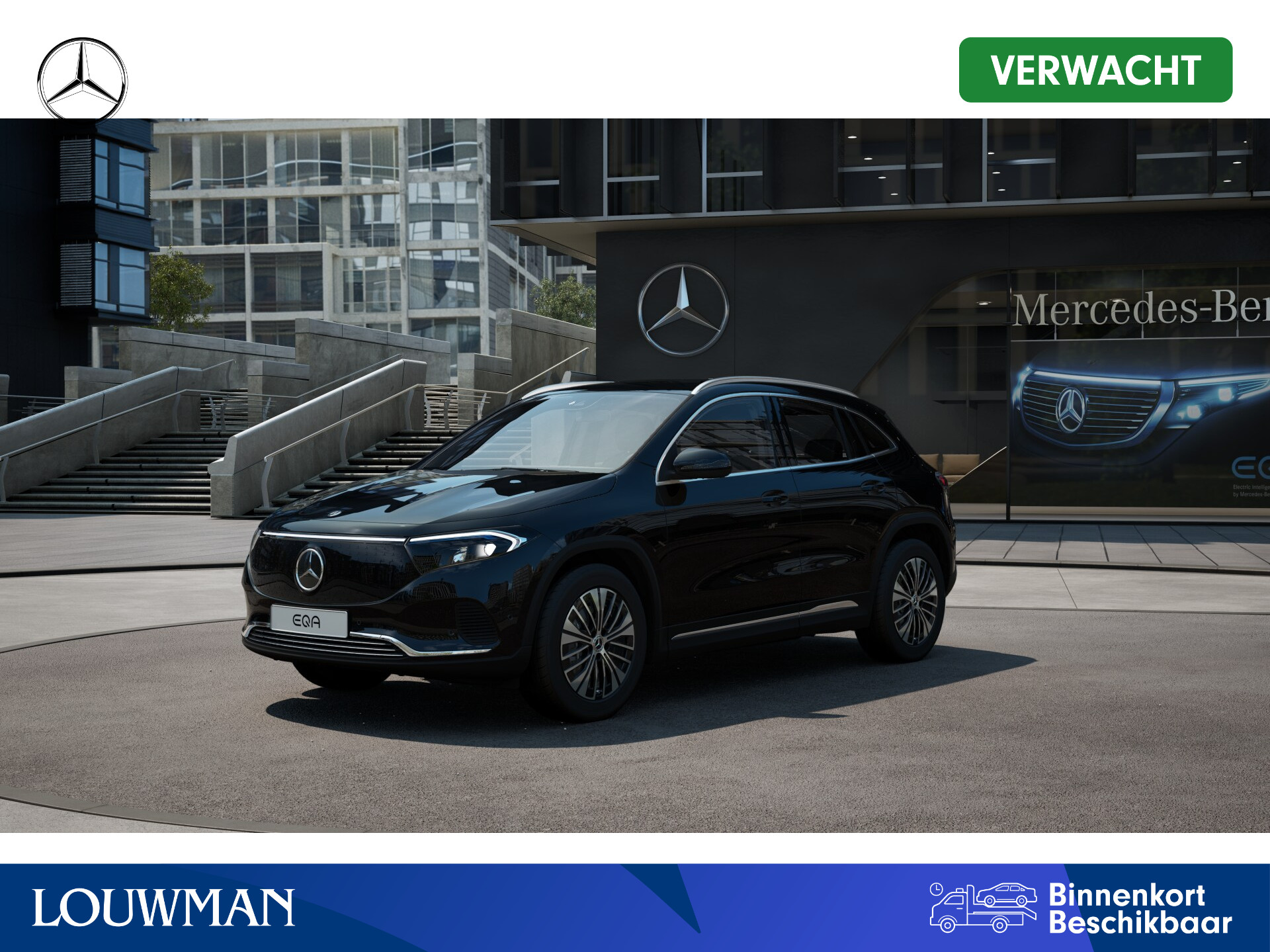 Mercedes-Benz EQA 250+ Business Solution 71 kWh | Parkeerpakket met achteruitrijcamera | Essential Plus pakket | Dodehoekassistent | EASY PACK achterklep | Verwarmde stoelen vooraan | Spiegelpakket | Zitcomfortpakket |