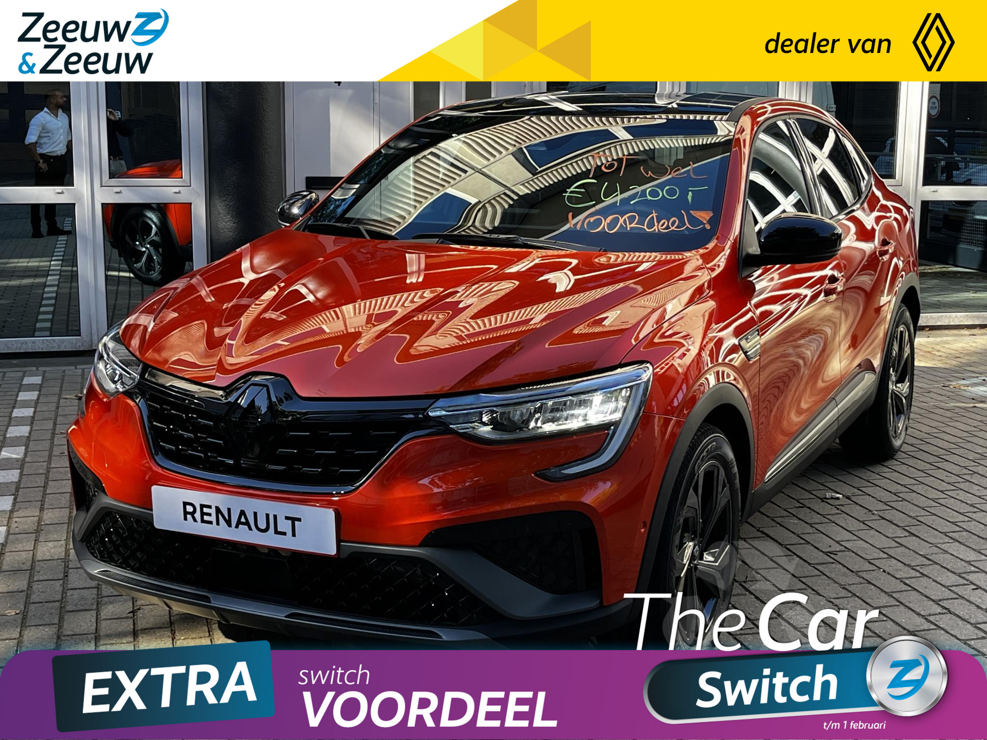 Renault Arkana 1.6 E-Tech hybrid 145 E-Tech Esprit Alpine | Stoelverwarming | Bose geluidsysteem | Cruise control | €2500,- KORTING | DIT JAAR RIJDEN MET PRIJSGARANTIE! | LET OP, BEPERKTE VOORRAAD | OP = OP!