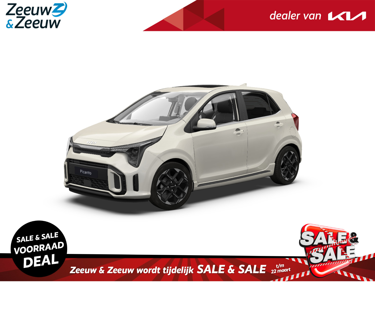 Kia Picanto 1.0 DPI GT-Line AMT | NIEUW TE BESTELLEN | Schuif/kanteldak | 16" inch Velgen | Dodehoekbewaking | €1000,- INRUILPREMIE | Private lease vanaf €394,- |