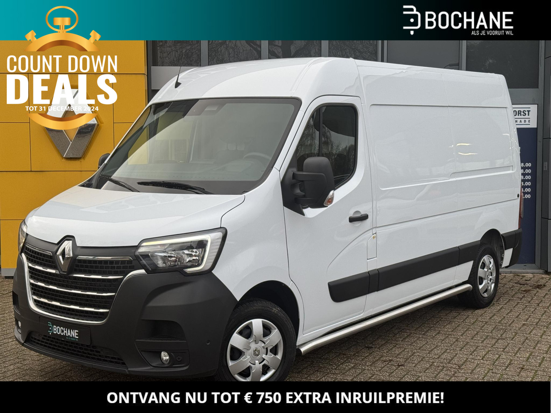 Renault Master T35 2.3 dCi 135 L2H2 Work Edition | NL-auto! | Navi | Airco | Cruise | Trekhaak | PDC + Camera | Bedrijfswageninrichting | Apple Carplay/Android Auto