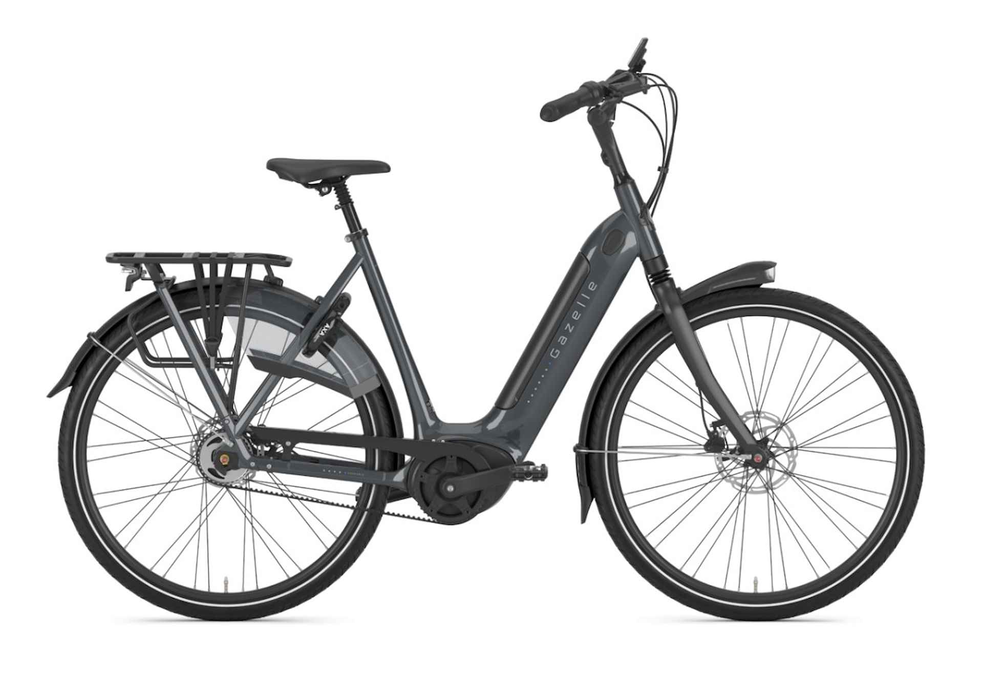 GAZELLE Grenoble C5 HMB 500Wh Lage instap Anthracite Grey 46cm XS 2024 - 2/4