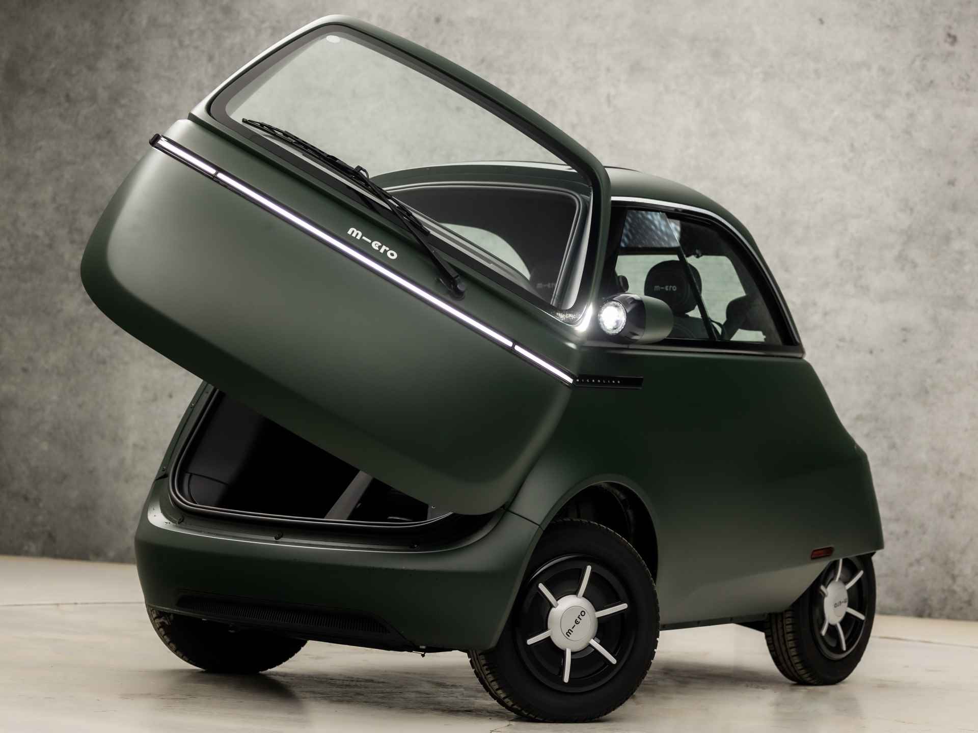 Microlino L7 Competizione 10.5 kWh (LEASE 300,- P/M, DIRECT LEVERBAAR, NIEUW, VERSIE 2, LONDON MATT GREEN, 90 KM/H, 180KM ACTIERADIUS, NIEUW) - 11/33