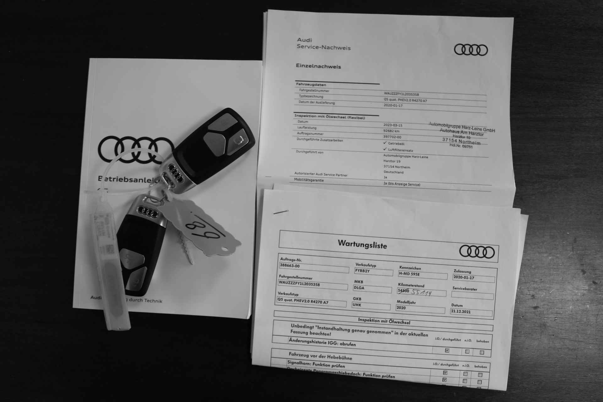 Audi Q5 55 TFSI e 367PK Plug in S-Line Quattro Competition*Perfect Audi Onderh.*BTW*1ste Eig!*Luchtvering/Panodak/Head-Up/Elek. Trekhaak - 4/73