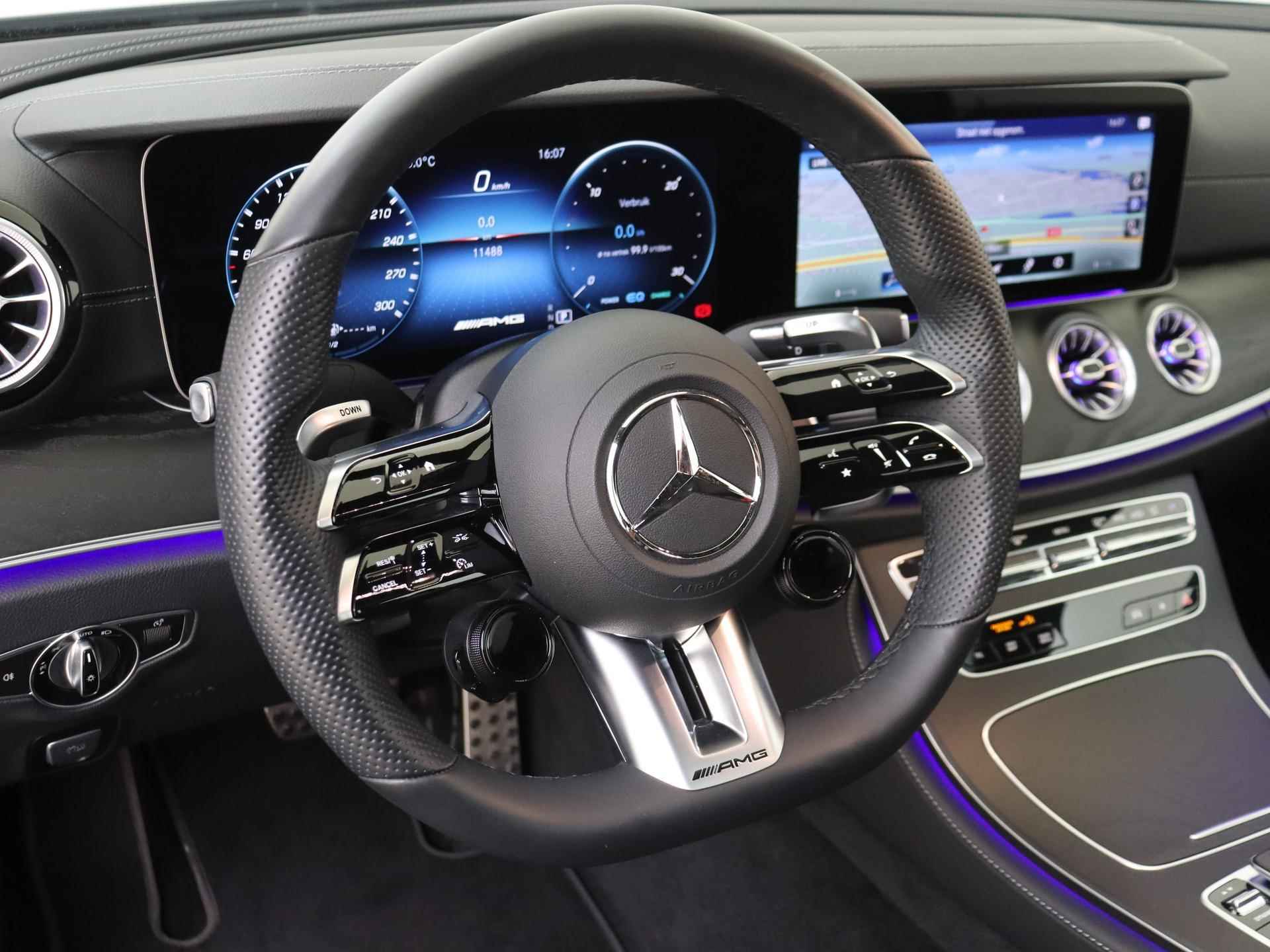 Mercedes-Benz E-klasse Coupé AMG 53 4MATIC Distronic/ Distronic/ AMG track pace/ stoelventilatie/ burmester/ Night pakket/ 20"/ Sportuitlaat/ 11500km!!! - 7/38