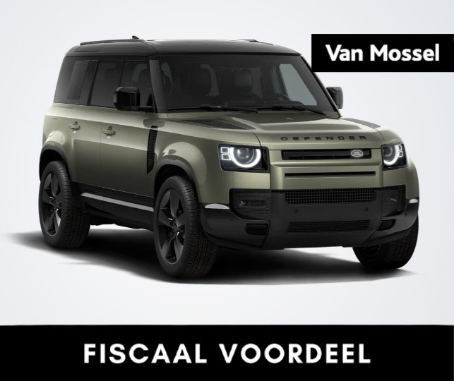 Land Rover Defender 110 2.0 P300e 110 X-Dynamic SE | Fiscaal Voordeel | 22" zwarte wielen | Khaki resist bekleding | Schuifdak | Black Pack | Antracite dashboard