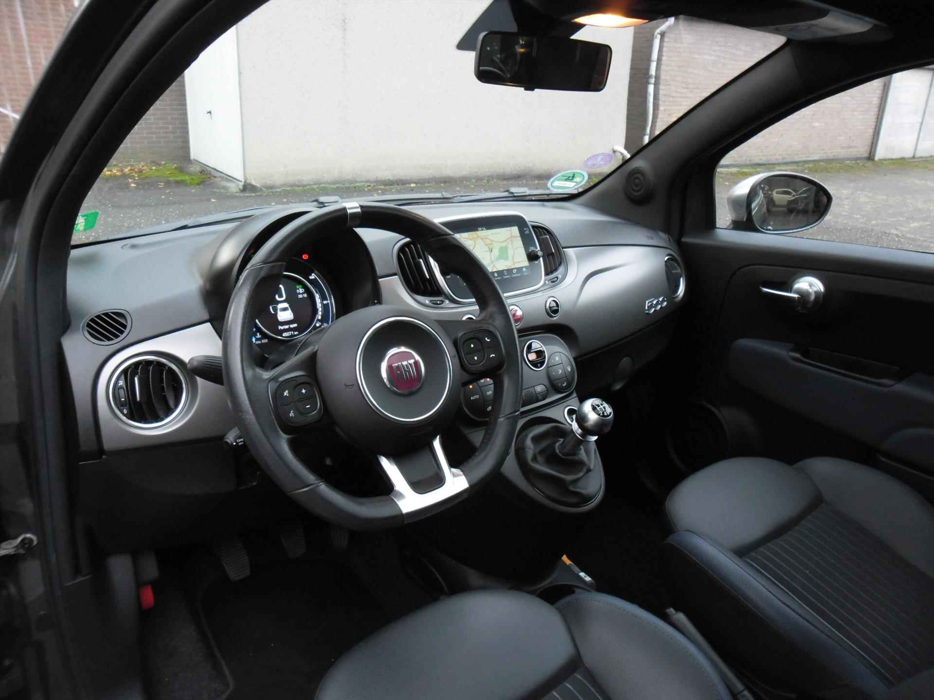 Fiat 500  T 85PK ROCKSTAR NAV ECC 1/2 LEDER PANORAMADAK 16"LMV PDC 45042 KM RIJKLAARPRIJS - 4/16