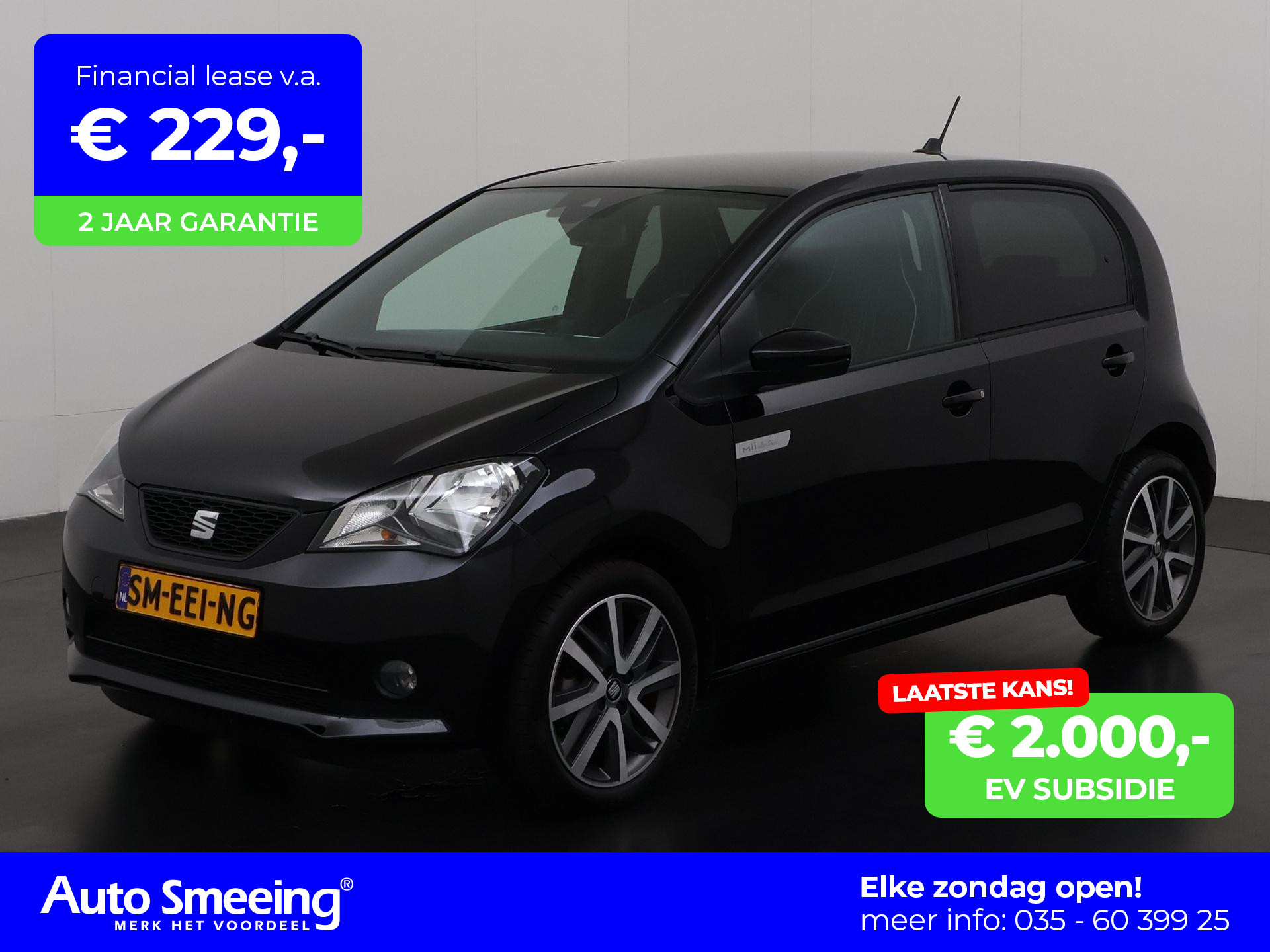 SEAT Mii Electric Plus | 14395 na subsidie | Stoelverwarming | Zondag Open!