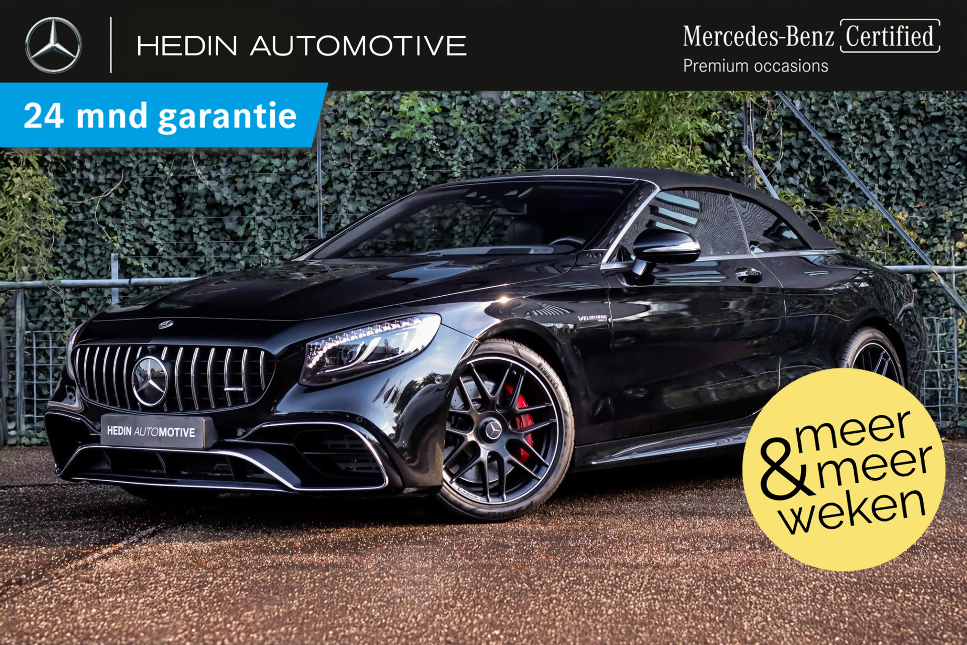 Mercedes-Benz S-klasse S 63 AMG Cabriolet Automaat 4MATIC | Distronic+ | Burmester Audio | Stoelventilatie | 360° Camera | LED | Keyless-Go | Sfeerverlichting