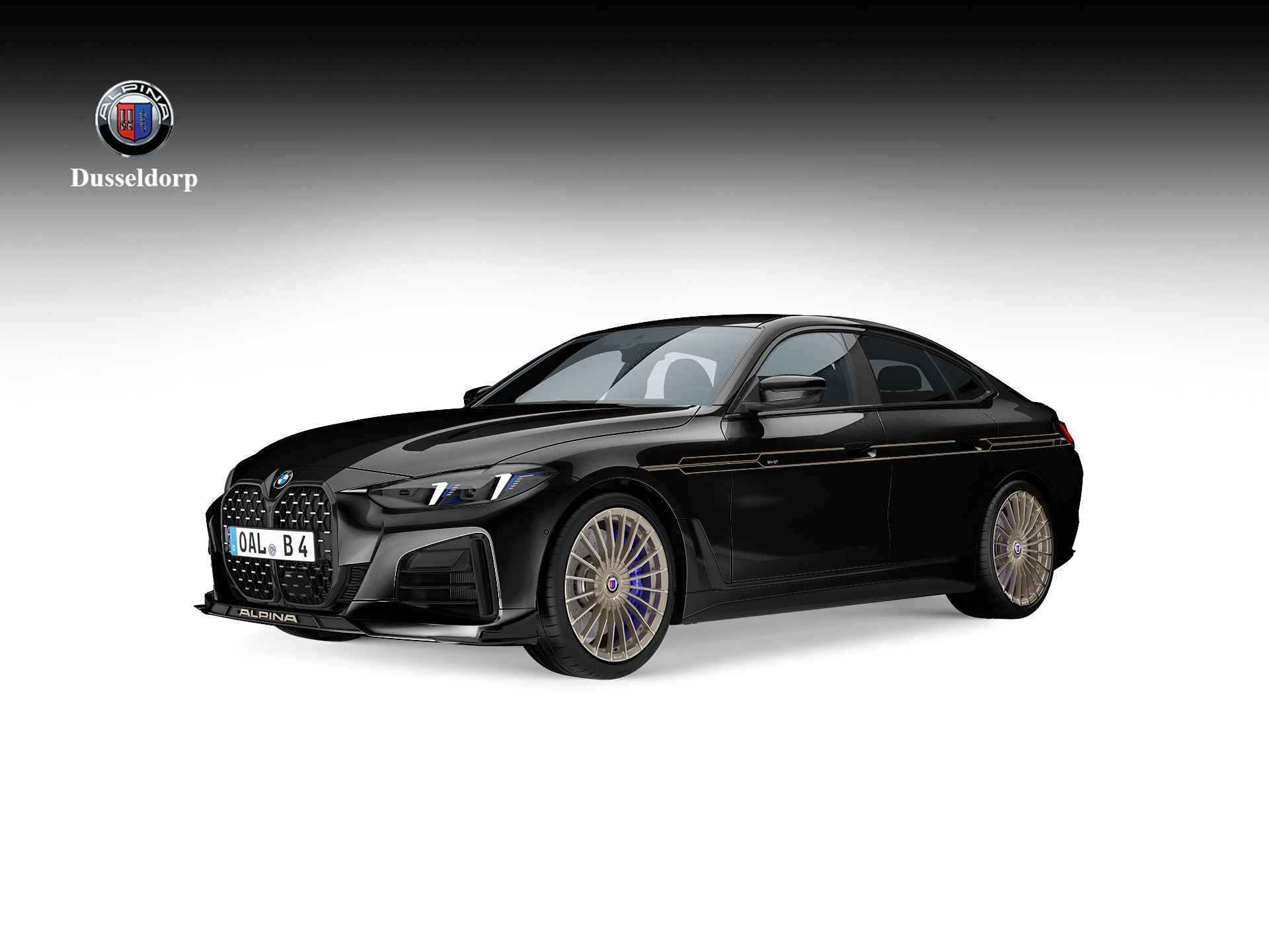 Alpina B4 GT Gran Coupé SWITCH-TRONIC Allrad - Black Sapphire metallic - Delivery October 2024 - 1/4