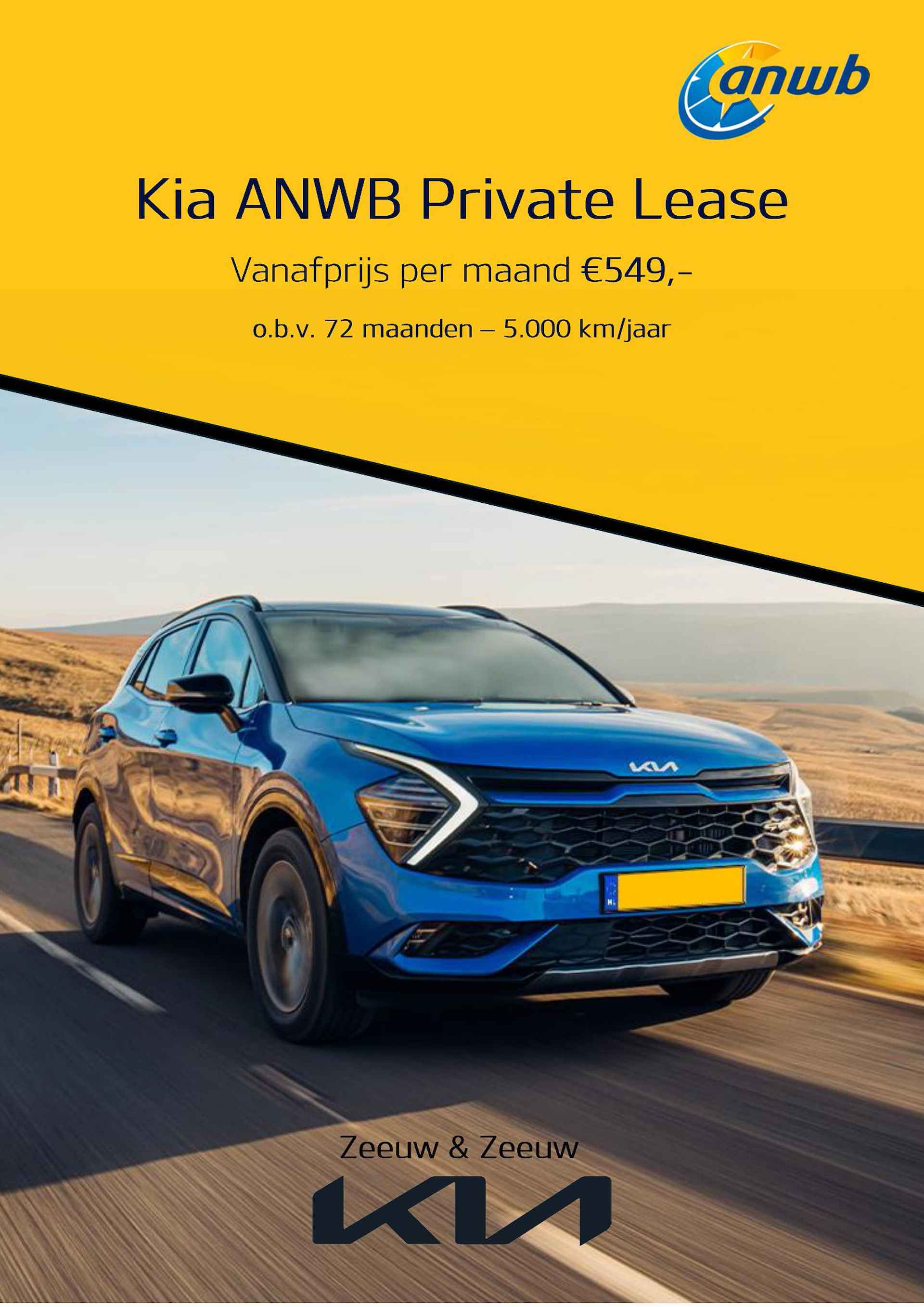 Kia Sportage 1.6 T-GDi Hybrid DynamicPlusLine | *ANWB ACTIE private lease vanaf €579,-* | *Niet op voorraad* | *Nu te bestellen* | €4.000,- actiekorting | Navi | Clima | Camera | Schuif-/kanteldak | El. achterklep - 2/38