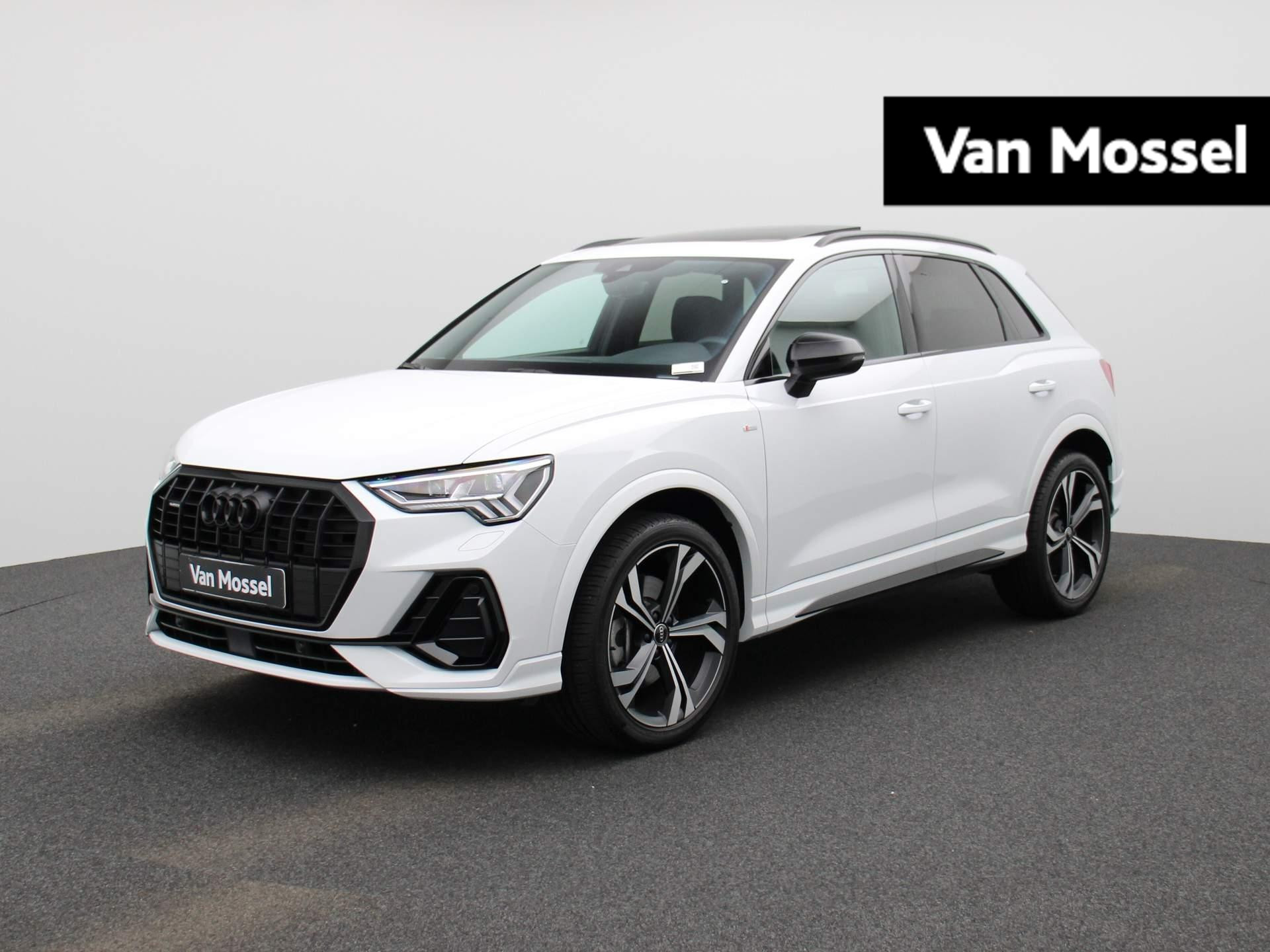 Audi Q3 40 TFSI quattro S edition 190 PK | S-line | Automaat | Navigatie | Camera | Panoramadak | Adaptive Cruise Control | SONOS Premium 3D | Stoelverwarming | Virtual Cockpit | LED Matrix | Lichtmetalen velgen | Privacy glass |