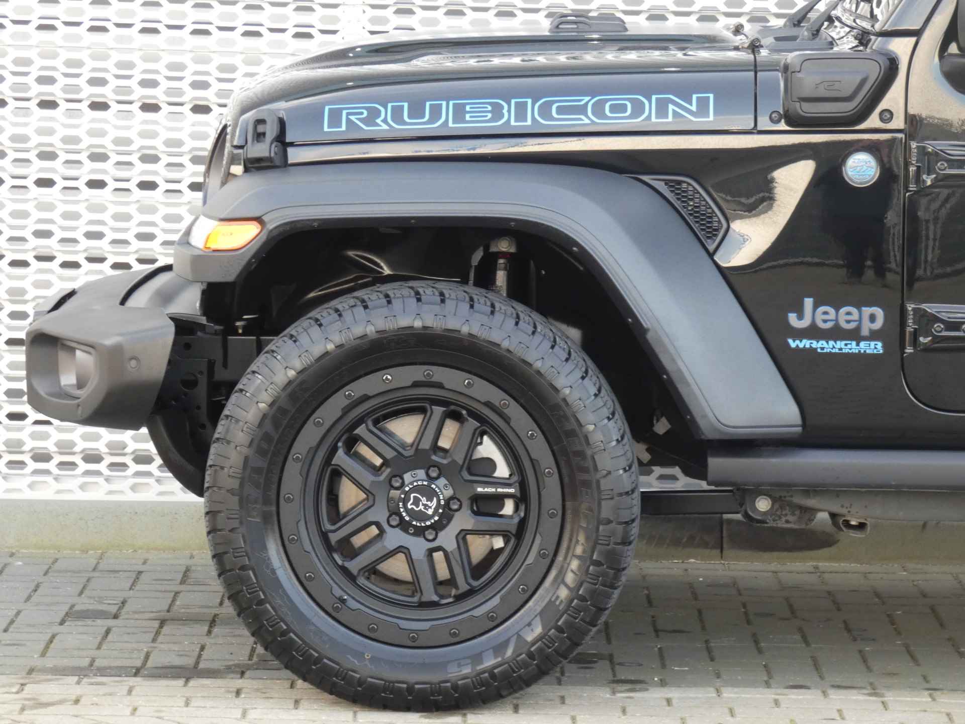 Jeep Wrangler Unlimited 4xe 380PK Rubicon ! SPECIALE UITVOERING / BLACK RHINO !!  TREKHAAK ! - 33/39
