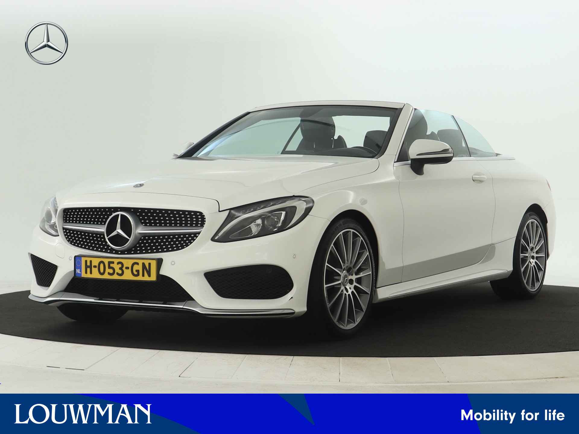 Mercedes-Benz C-Klasse Cabrio 180 AMG Sportpakket | Aircap & Airscarf | Burmester Sound | Sfeerverlichting | Stoelverwarming |  LED | Inclusief 12 Maanden Garantie.