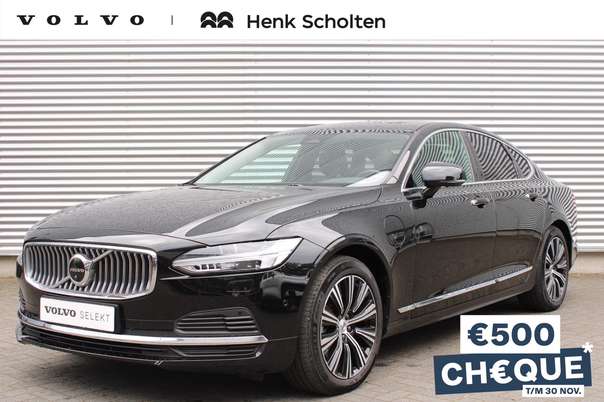 Volvo S90 T8 AUT8 456PK AWD Plus Bright, Panoramisch Schuif-/Kanteldak, Lederen Bekleding, Power Seats Met Geheugen, Google Services, Harman/Kardon Premium Geluidssysteem, Trekhaak Semi Elektrisch, Visual Park Assist incl. 360° Camera, Keyless Entry, Elektrisch Bedienbare Achterklep, Stoelverwarming, Stuurverwarming