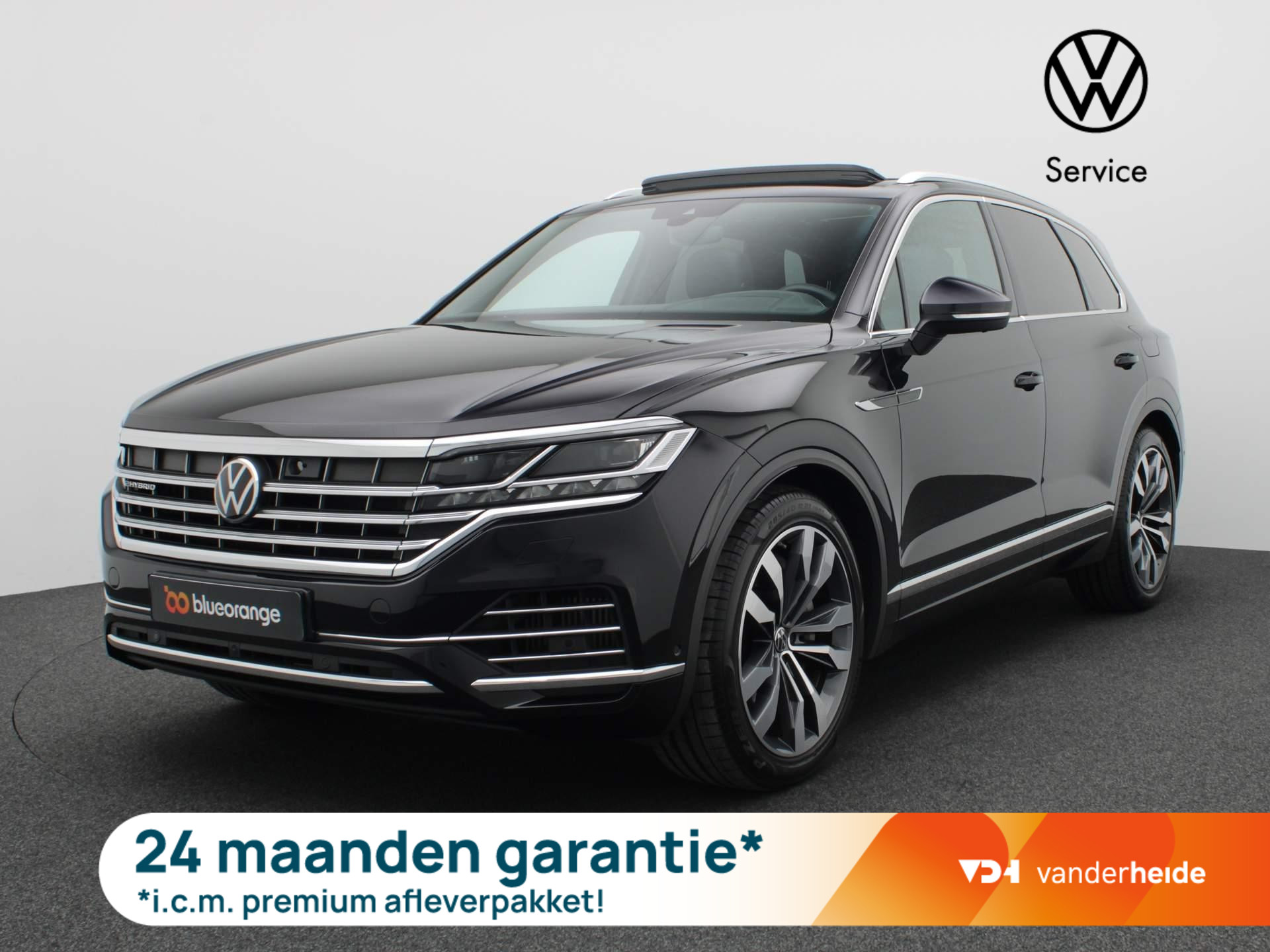 Volkswagen Touareg 3.0 TSi eHybrid Elegance 4MOTION 340PK DSG Panoramadak, trekhaak, 360 gr. camera, leder, stoel-verwarming/ventilatie,  luchtvering, head-up, 20" lichtmetaal