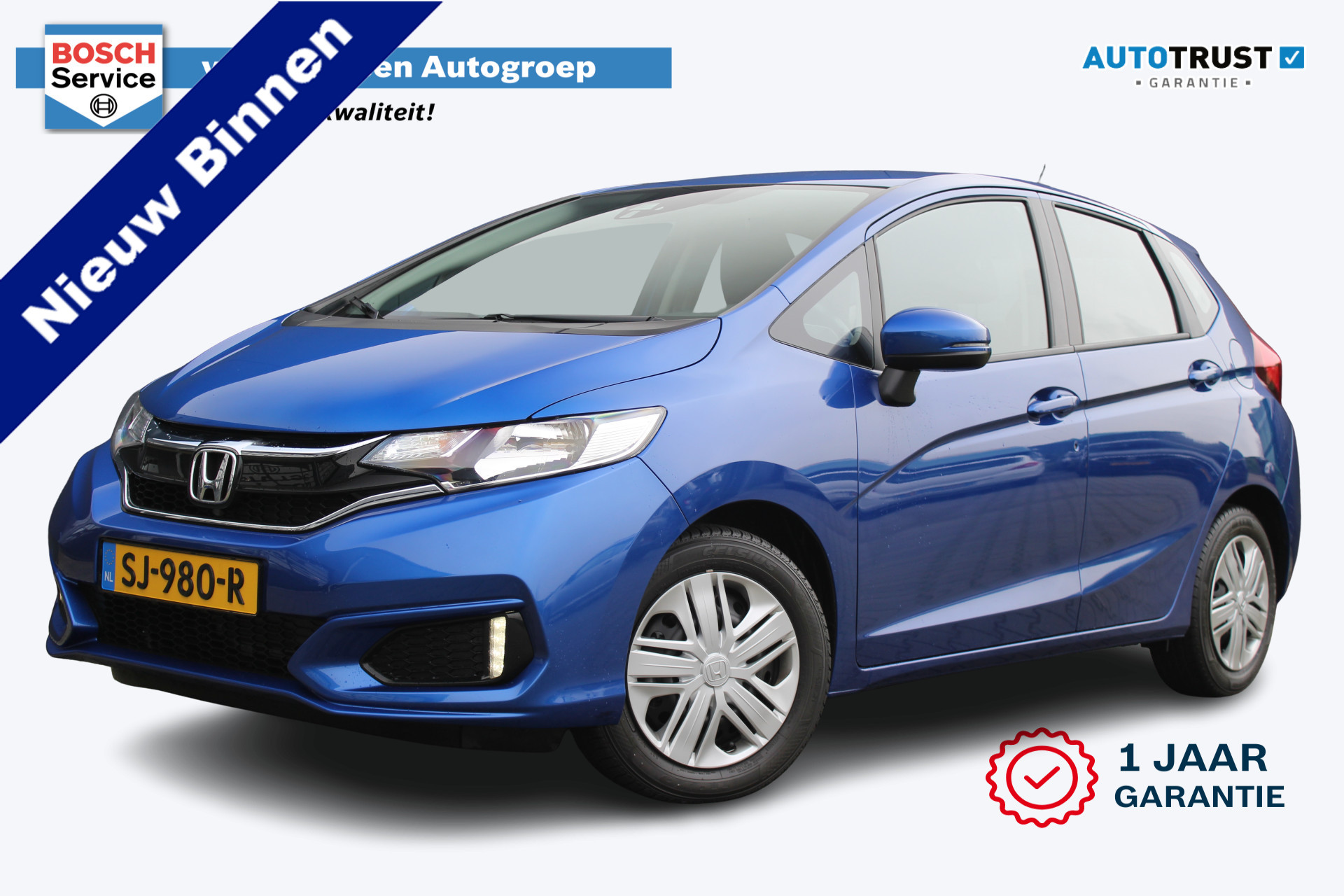 Honda Jazz 1.3 i-VTEC Trend Automaat | incl. 12 maanden garantie | Cruise control | Airco |  Parkeersensoren | Stoelverwarming | Dealer onderhouden | 1ste eigenaar ! |