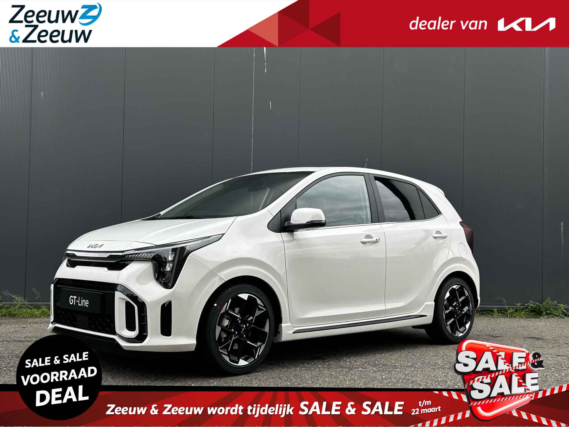 Kia Picanto 1.0 DPI GT-Line PRIVATE LEASE AL VANAF € 359,00 | Schuif-/kantel zonnedak | Stoelverwarming voor en  stuurwielverwarming | Smart key met start/stopknop| Parkeersensoren achterzijde en achteruitrijcamera | Prijs is inclusief actiekorting