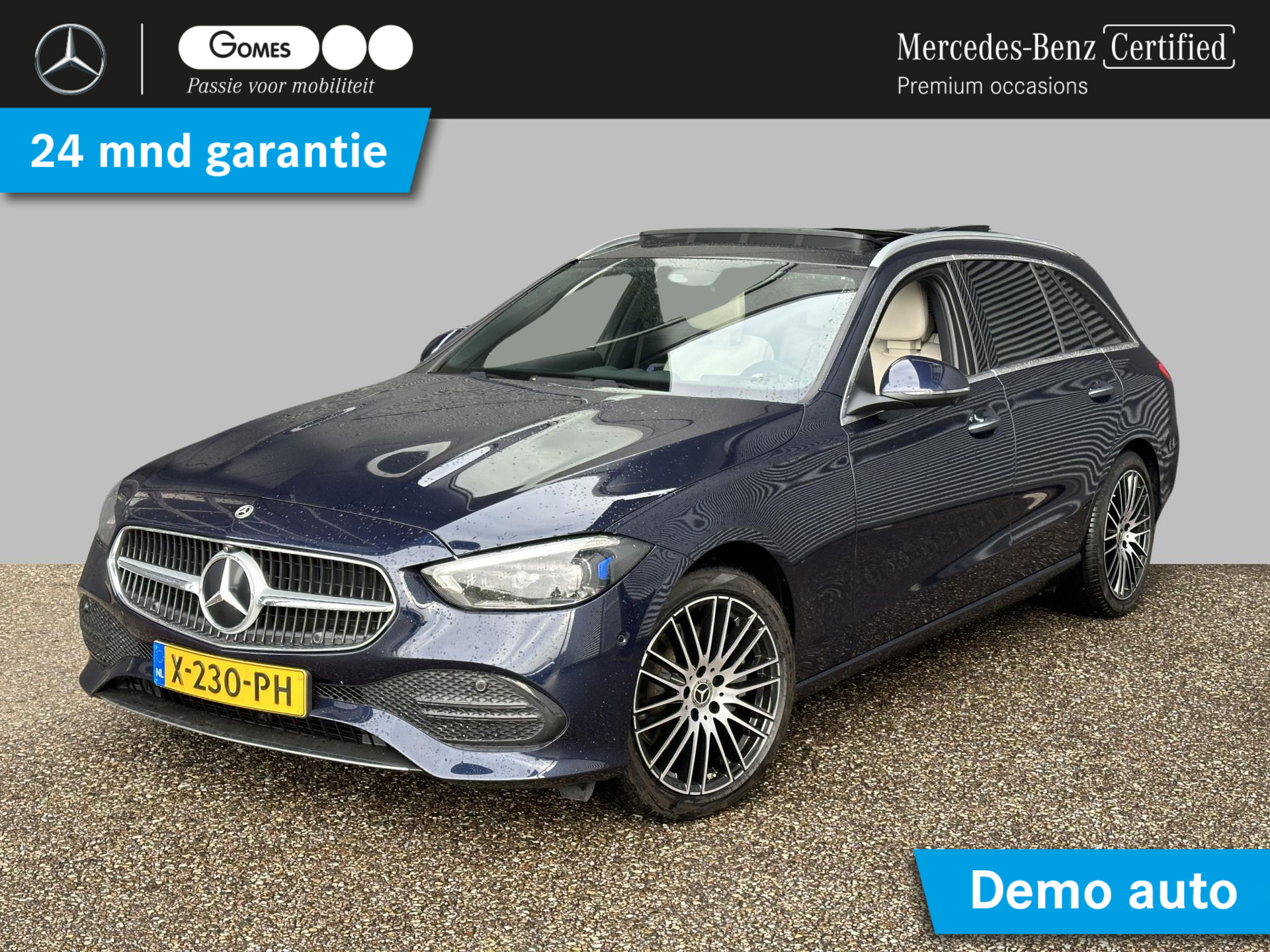 Mercedes-Benz C-Klasse Estate 200 Luxury Line | Premium | Panoramadak | Memorystoelen Verwarmd | 360° Camera | Sfeerverlichting | Trekhaak bij viaBOVAG.nl
