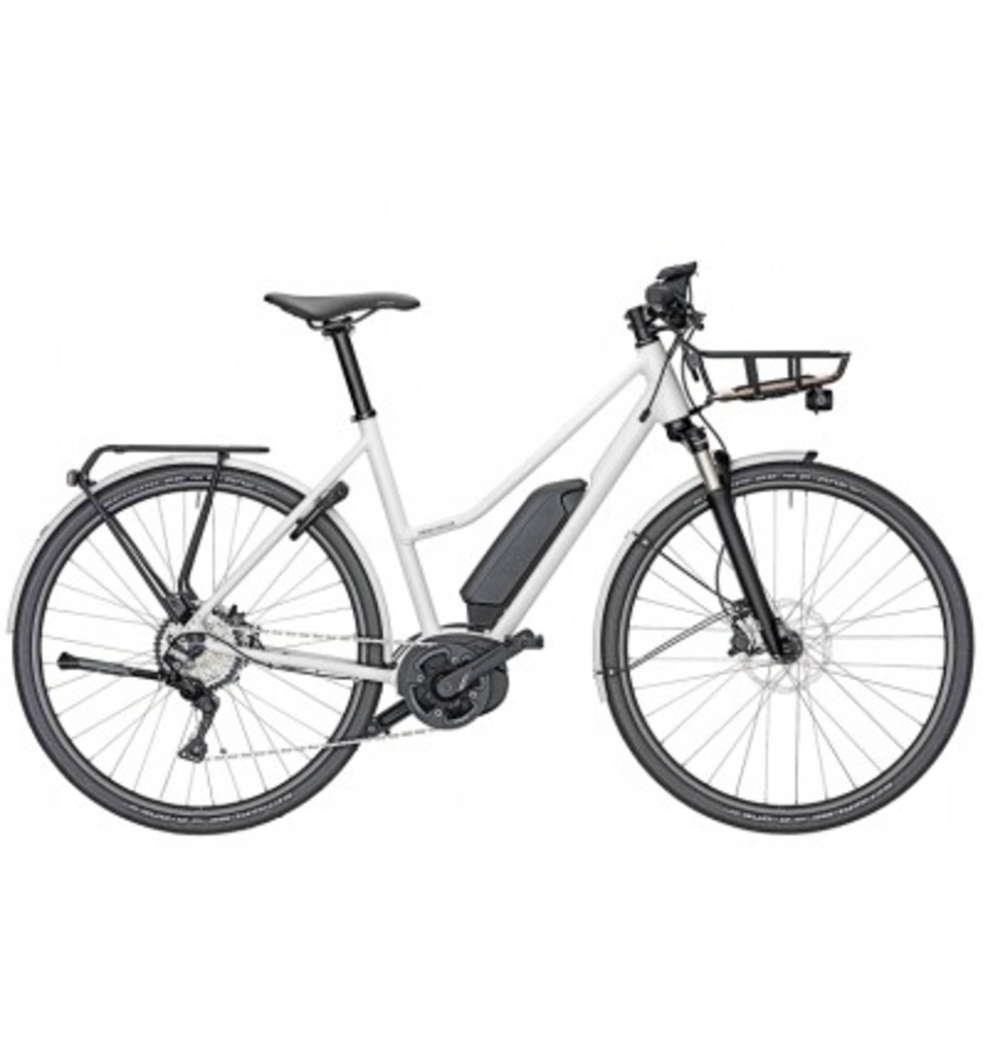 Riese & Müller Roadster Mixte Touring 500Wh Intuvia Voordrager Bagagedrager Mixed Wit 45cm 2019 - 1/1